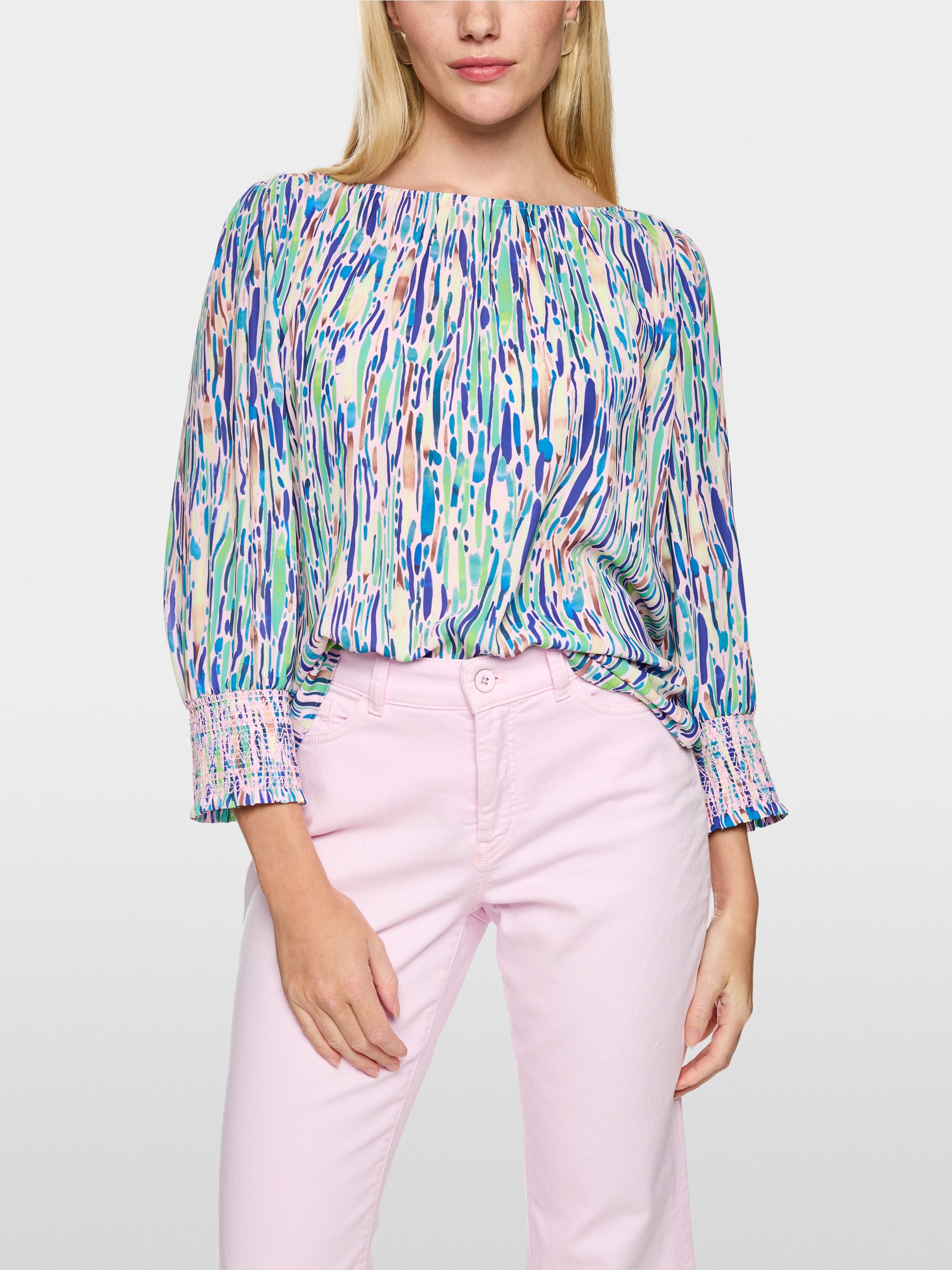 ‘Rethink Together’ printed blouse