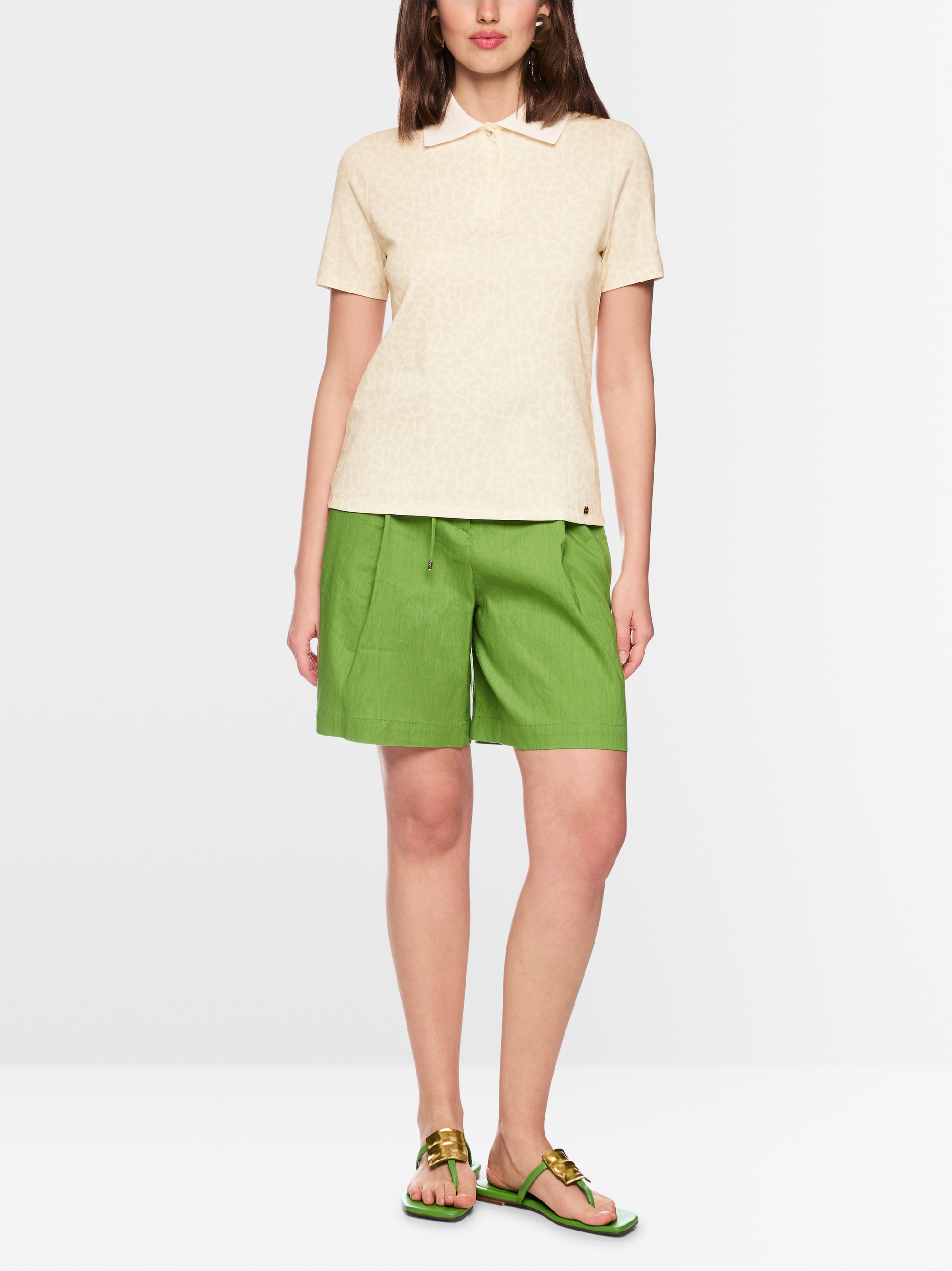 Polo shirt with leopard pattern