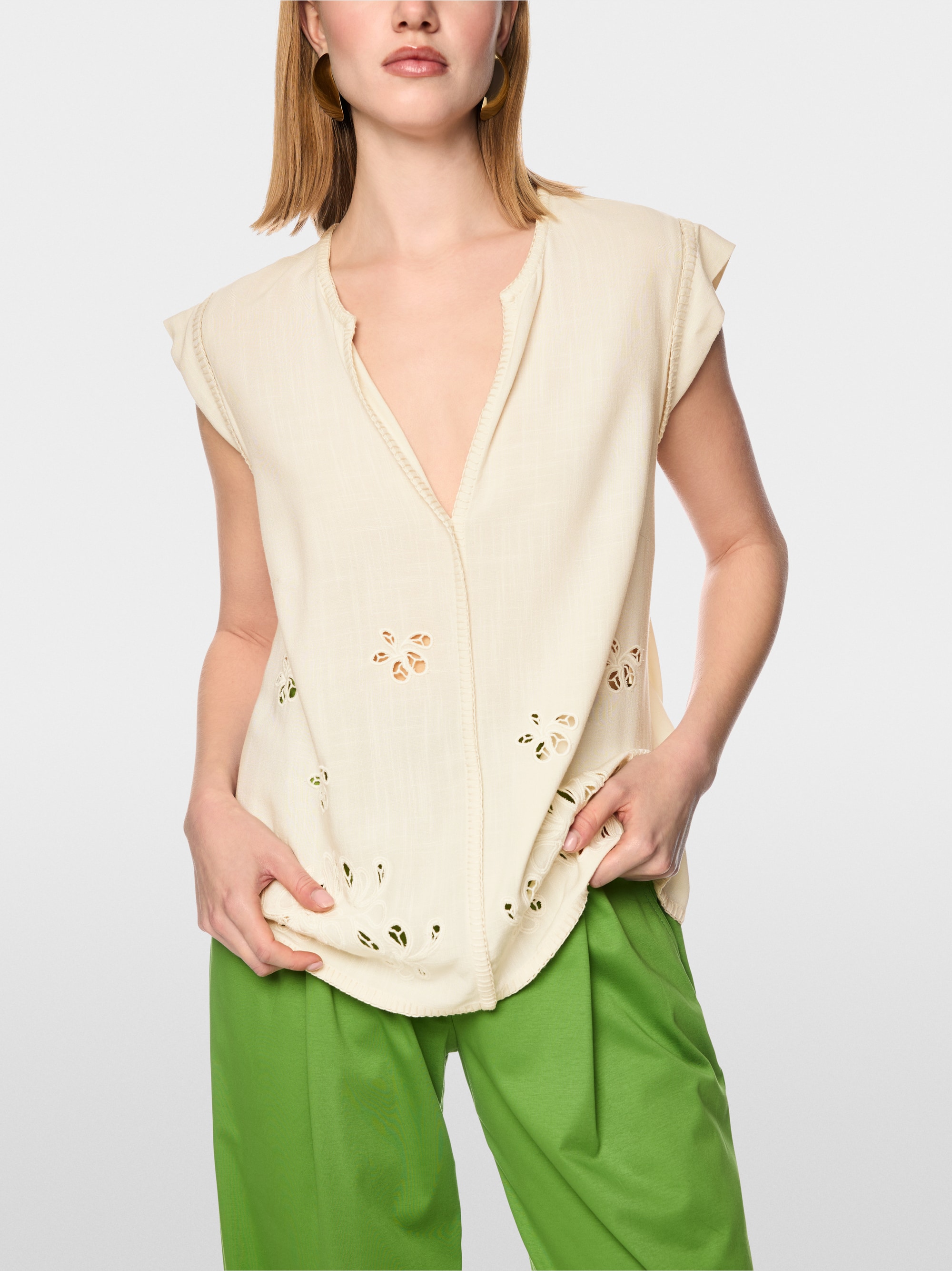 Top with broderie anglaise