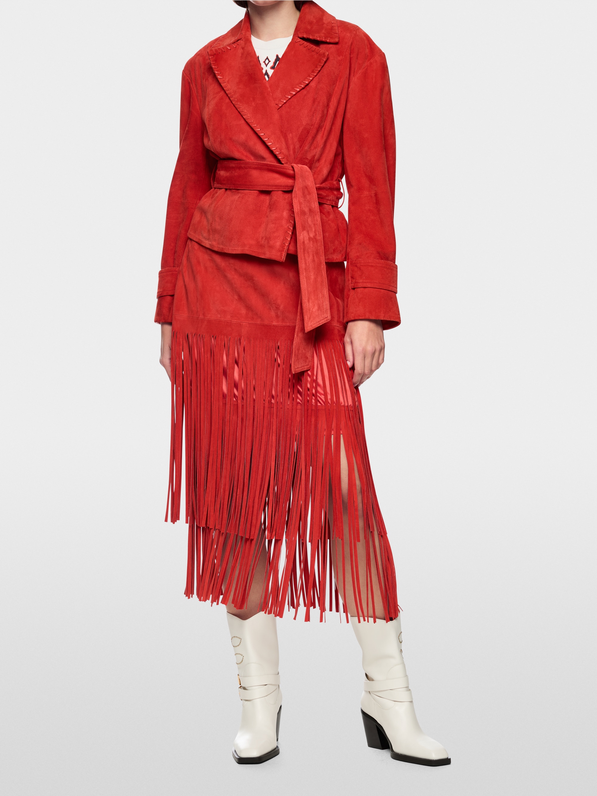 Midi leren rok "Rethink Together"