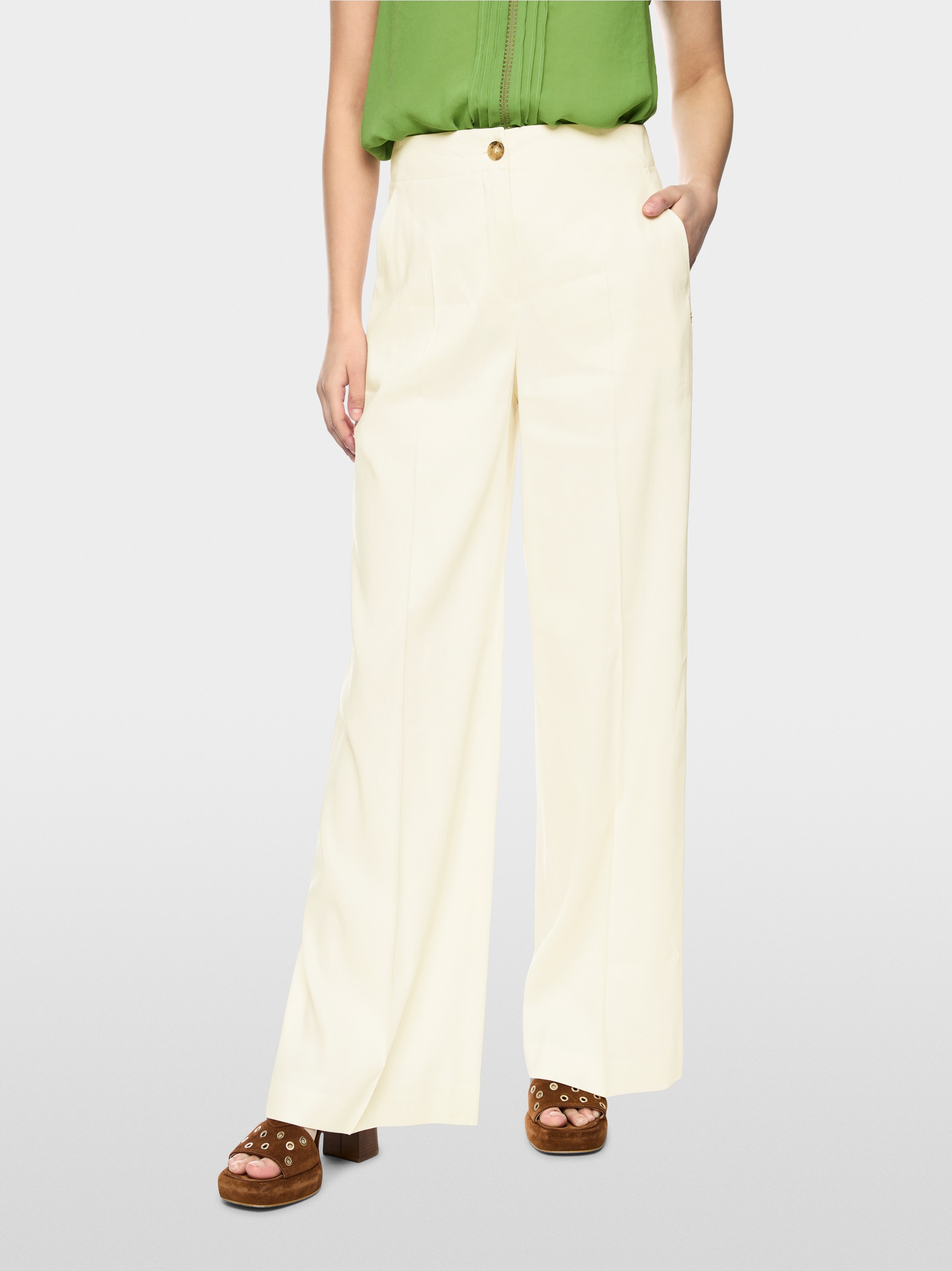 WAUKEE linen-viscose trousers