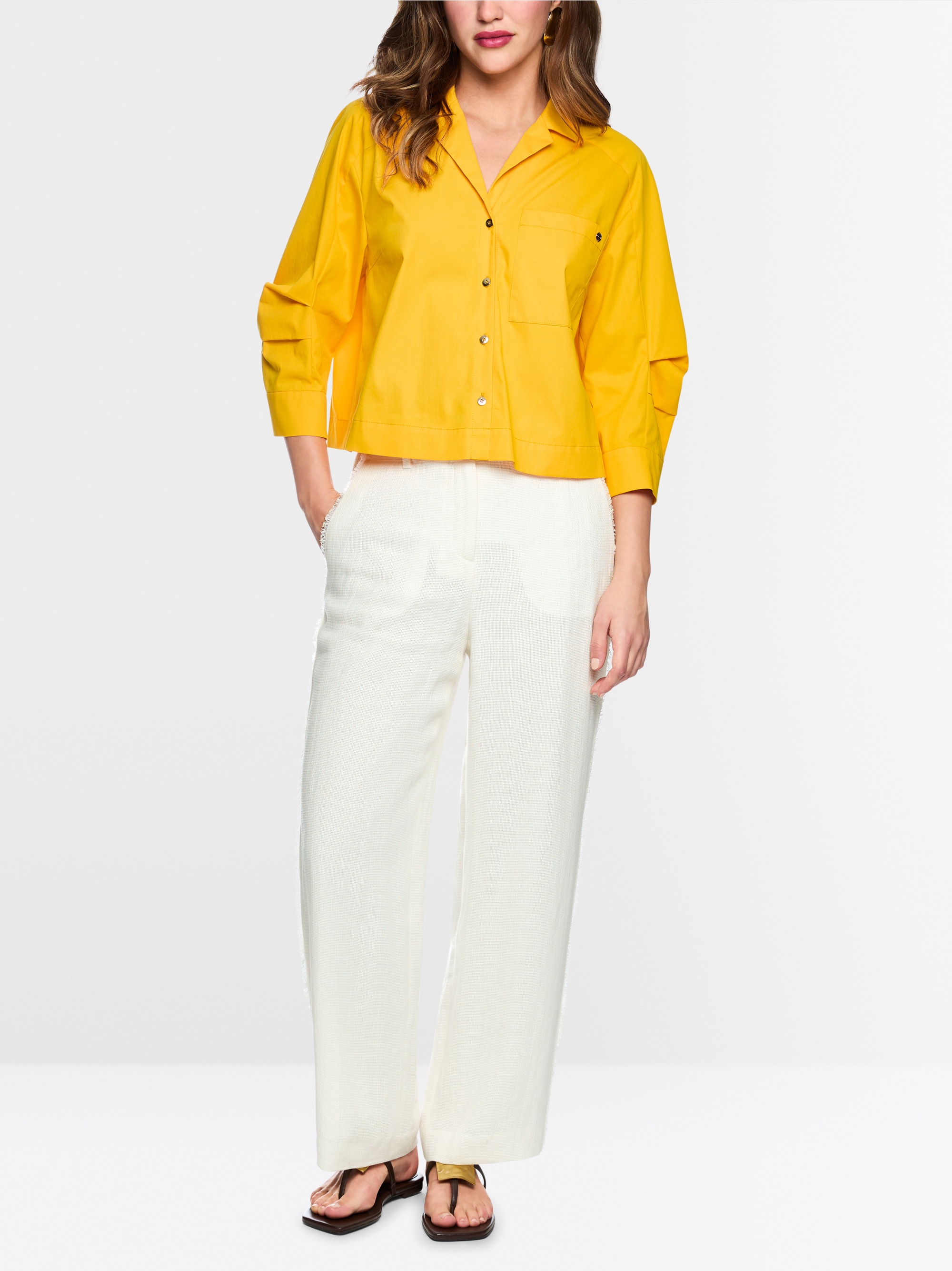 WUKARI linen-viscose blend trousers