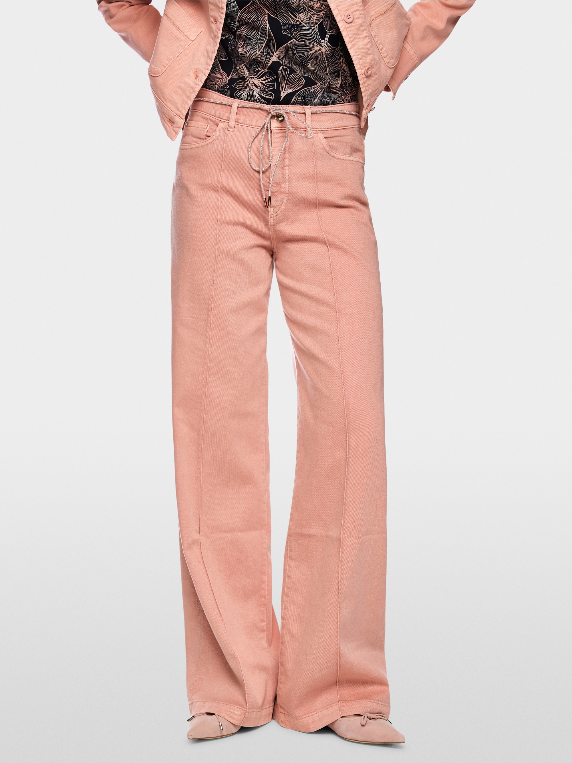 WARRI wide jeans with rhinestone cord