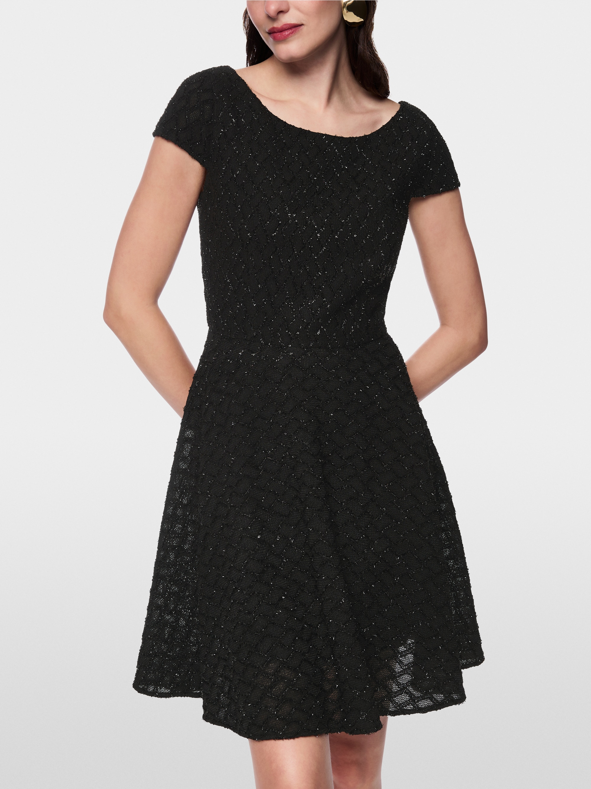 Cocktailkleid mit Glitzer-Details