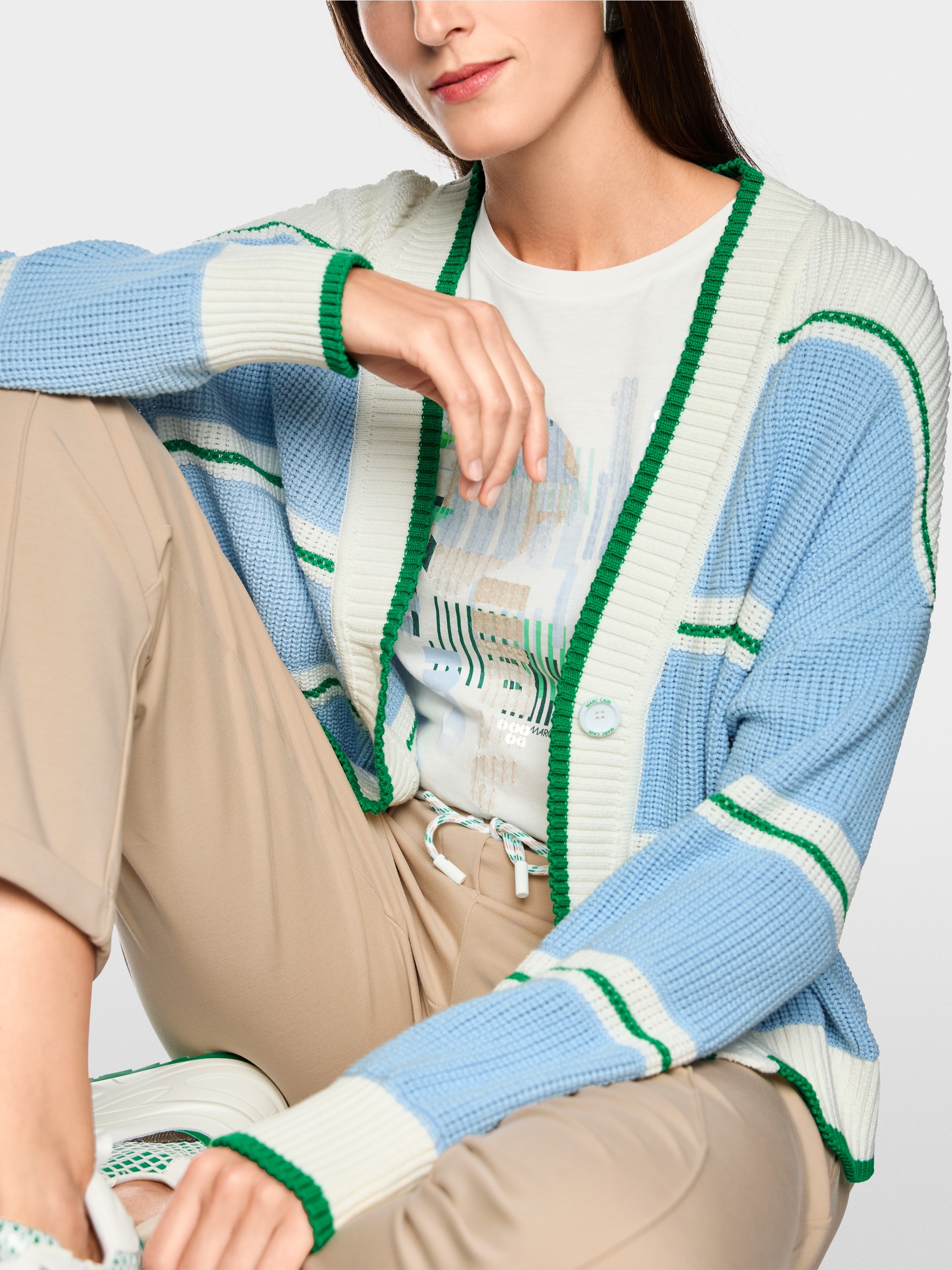 ‘Knitted in Germany’ chunky cardigan