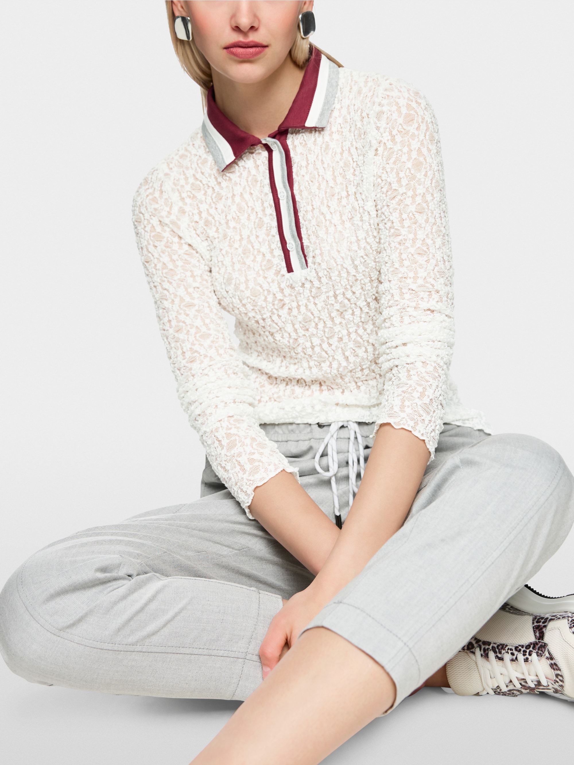 Polo shirt with lace