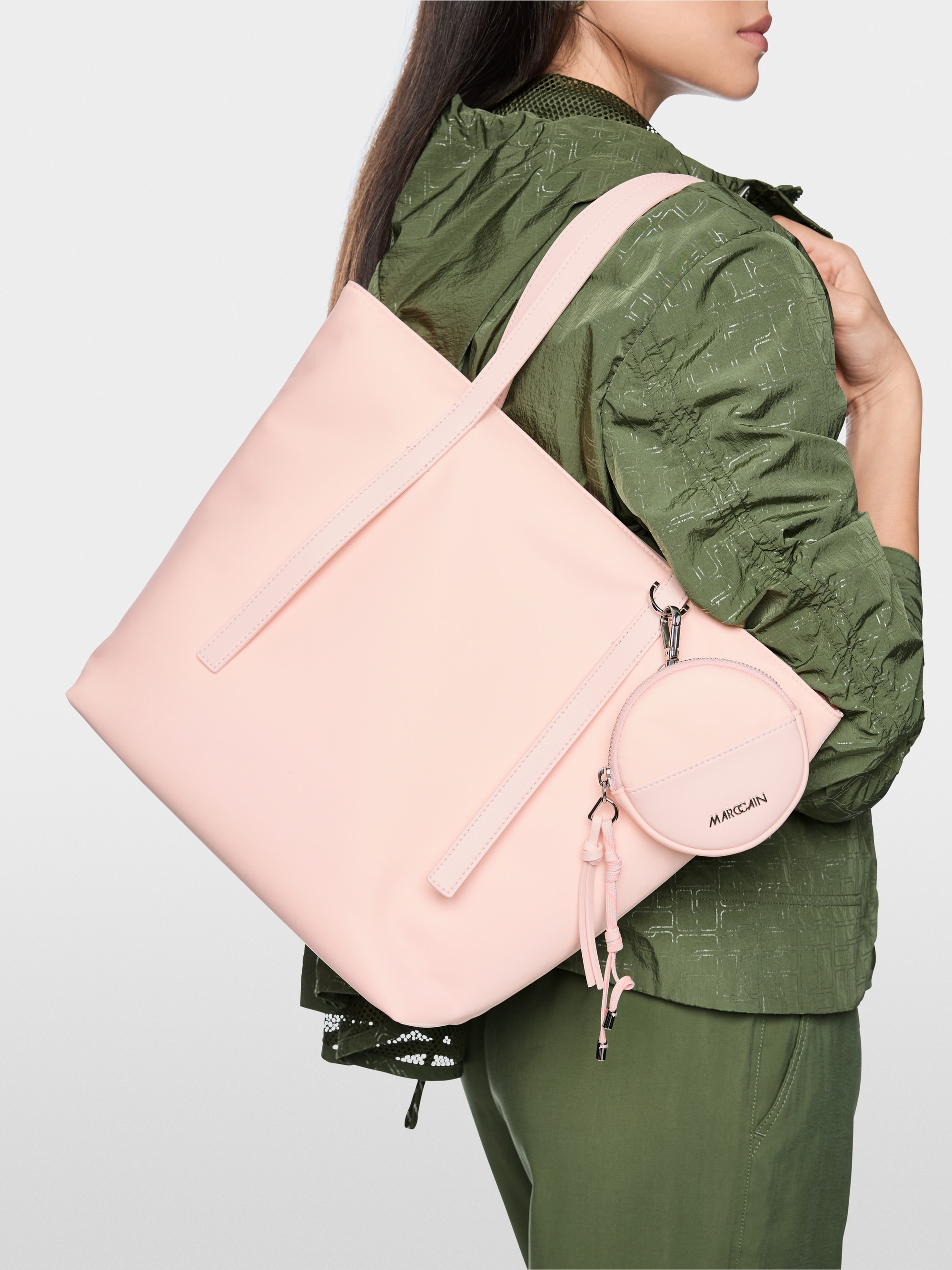 Faux leather shoulder bag