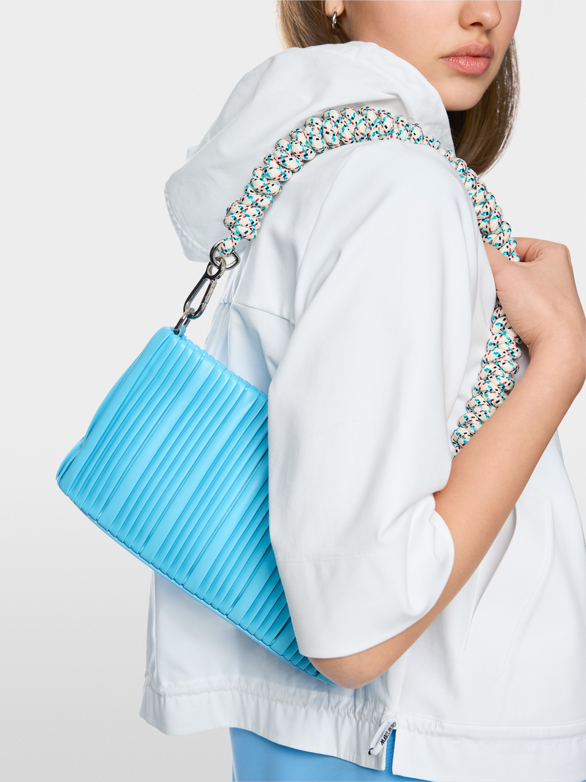 Faux leather shoulder bag