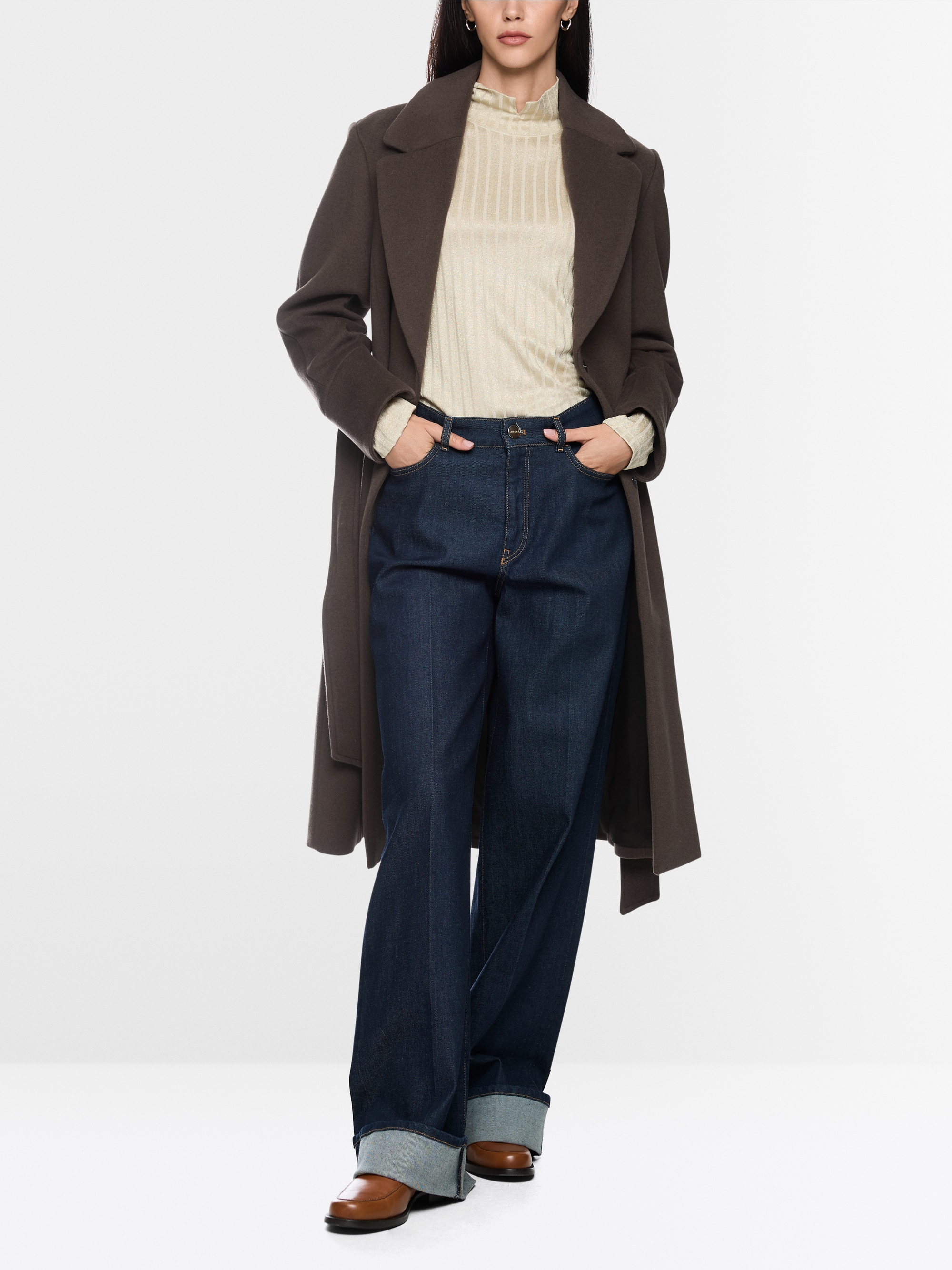Manteau en laine vierge et cachemire