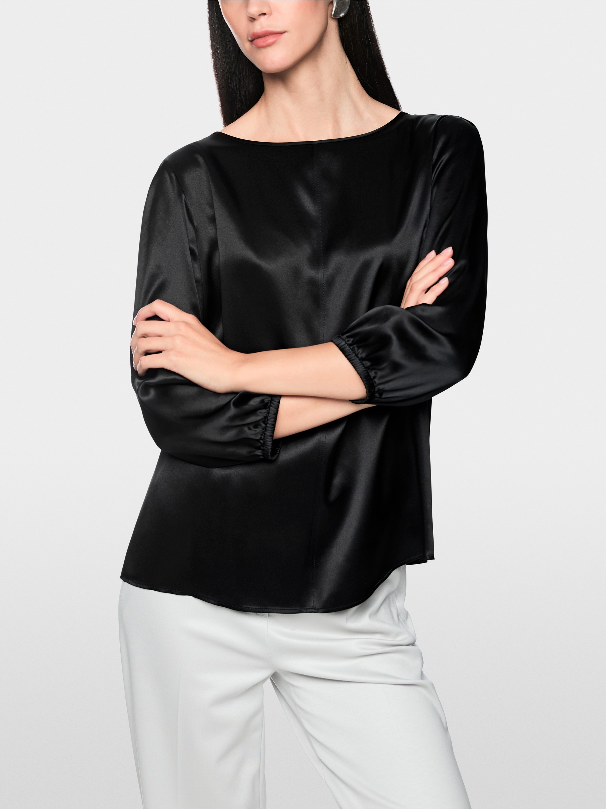 Silk blouse with 3/4 sleeves
