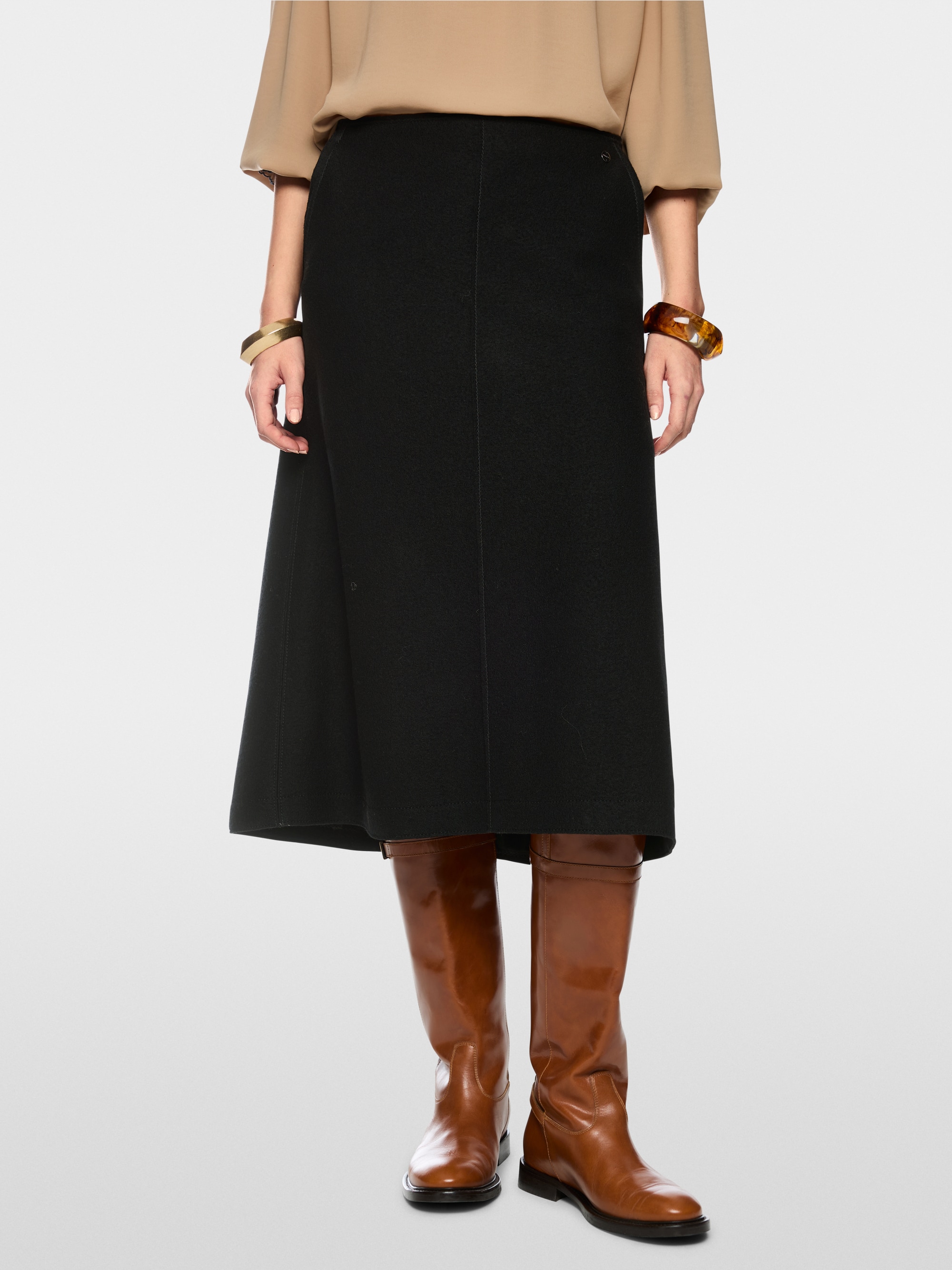 ‘Knitted in Germany’ boiled wool skirt