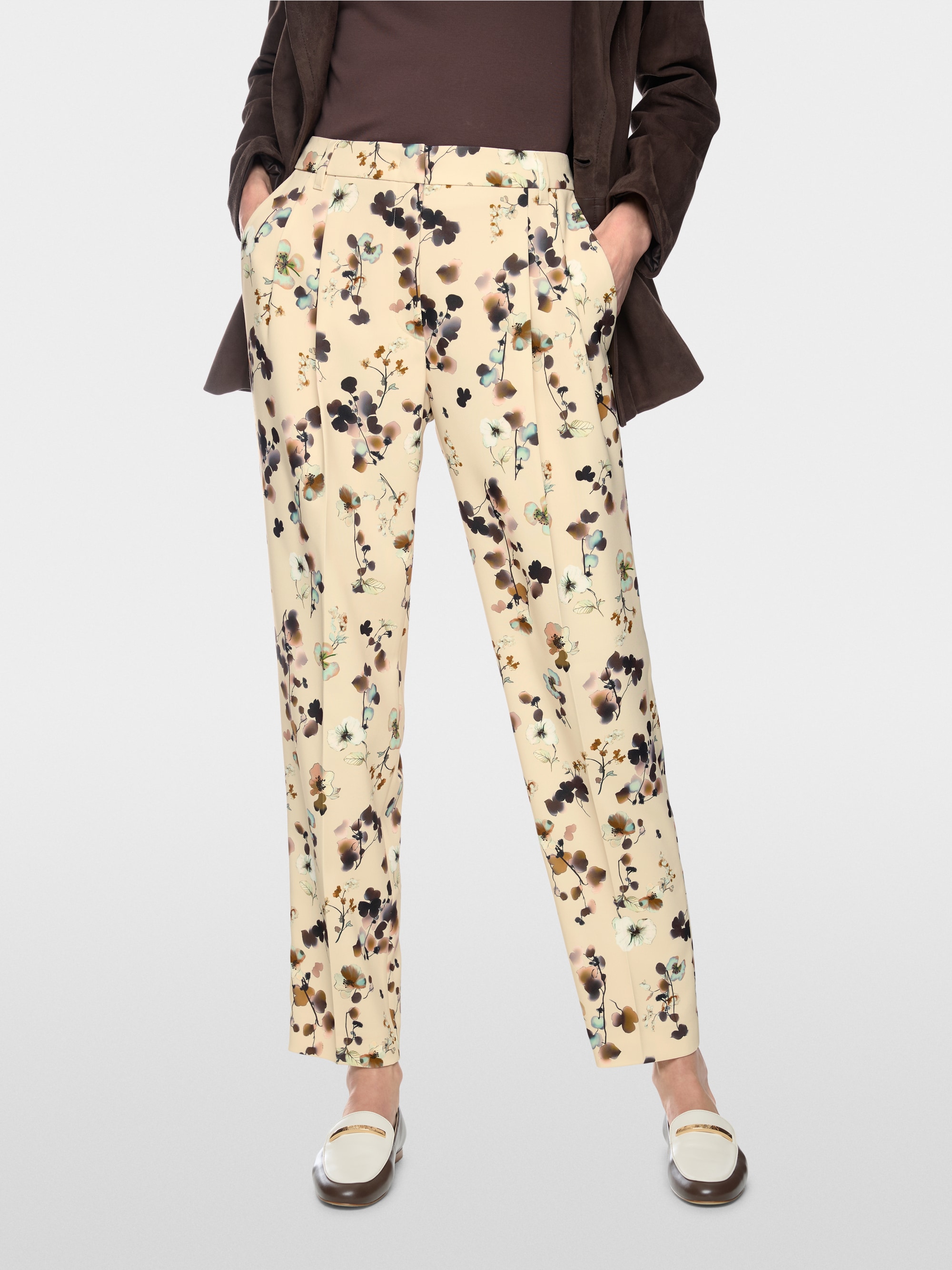 Faqus floral print trousers