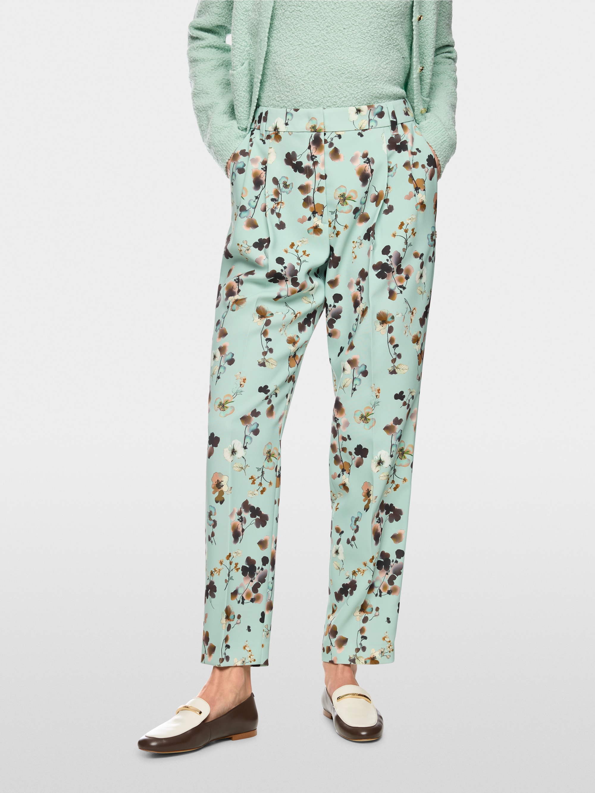 Faqus floral print trousers