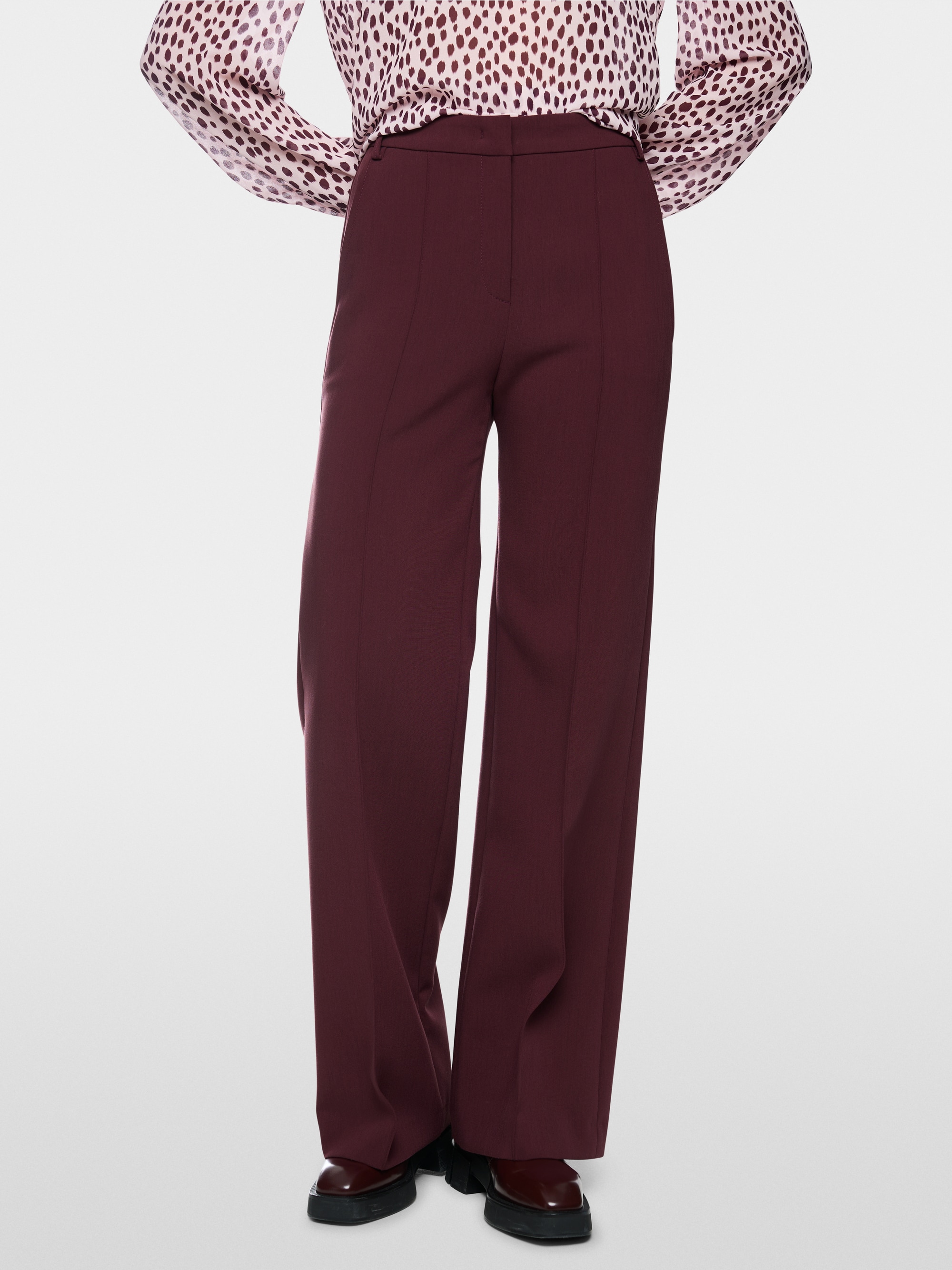 WARRI wide-cut trousers with pleats