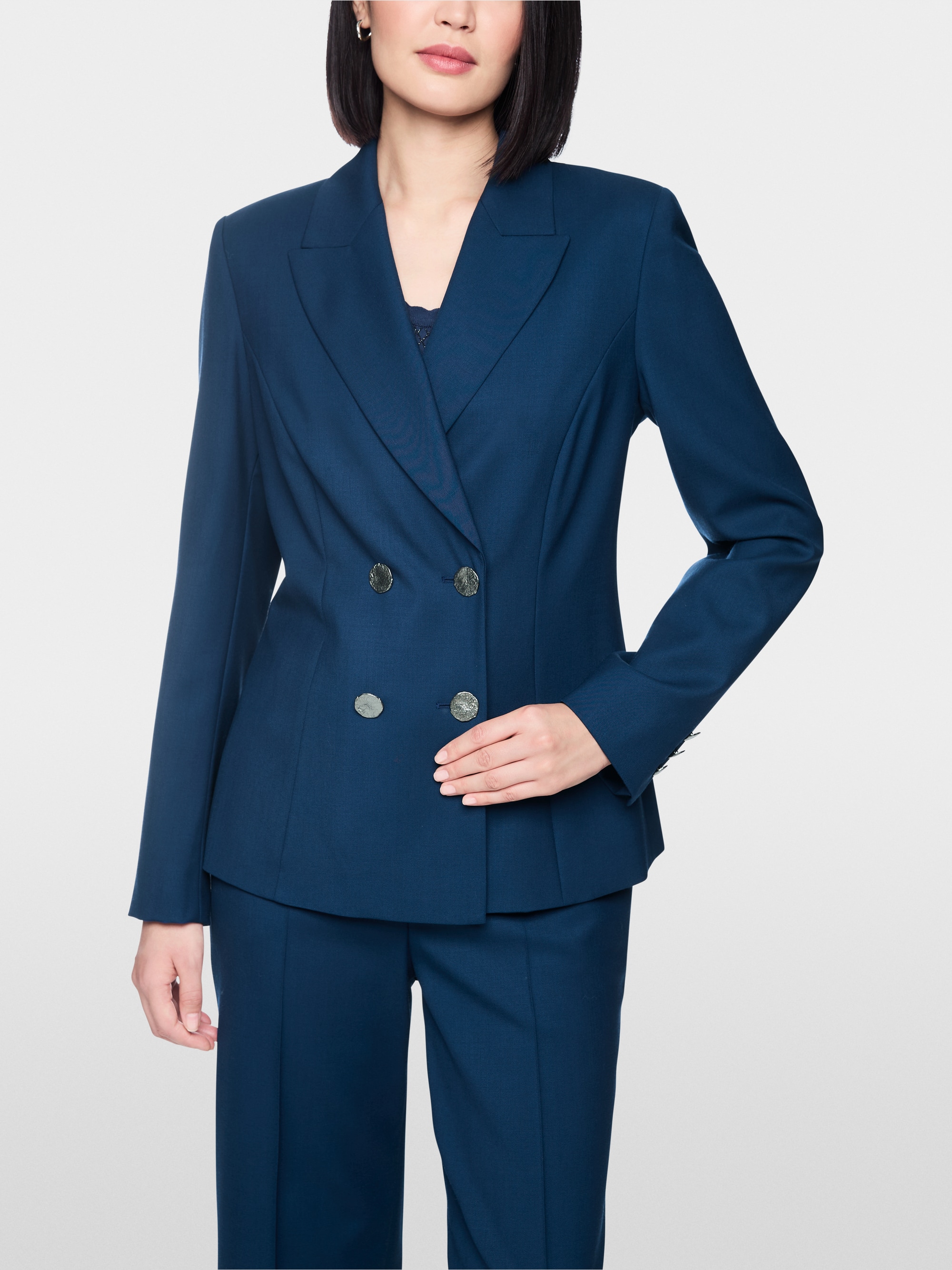 Double-breasted new wool blazer