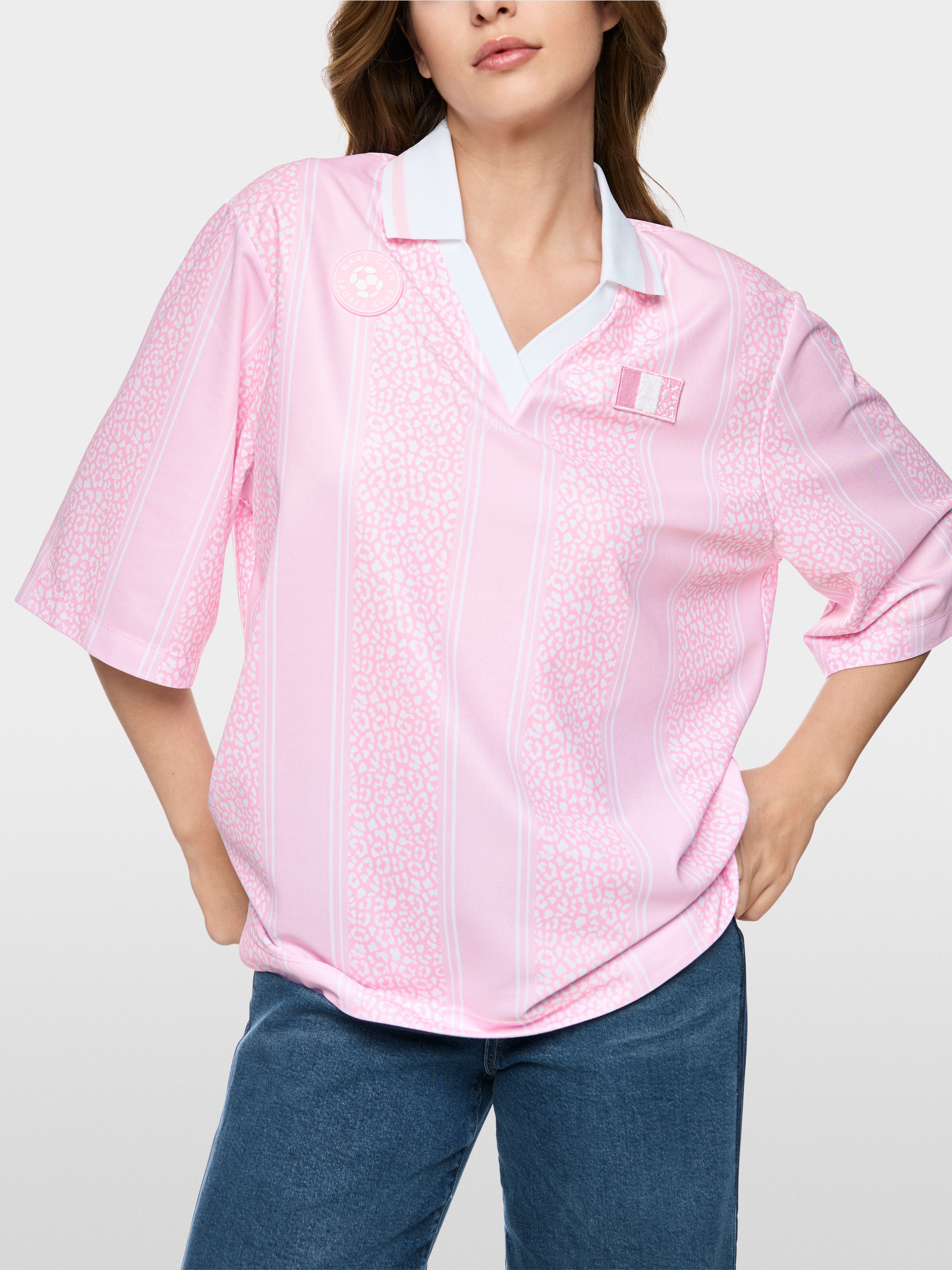 Jersey-style polo shirt