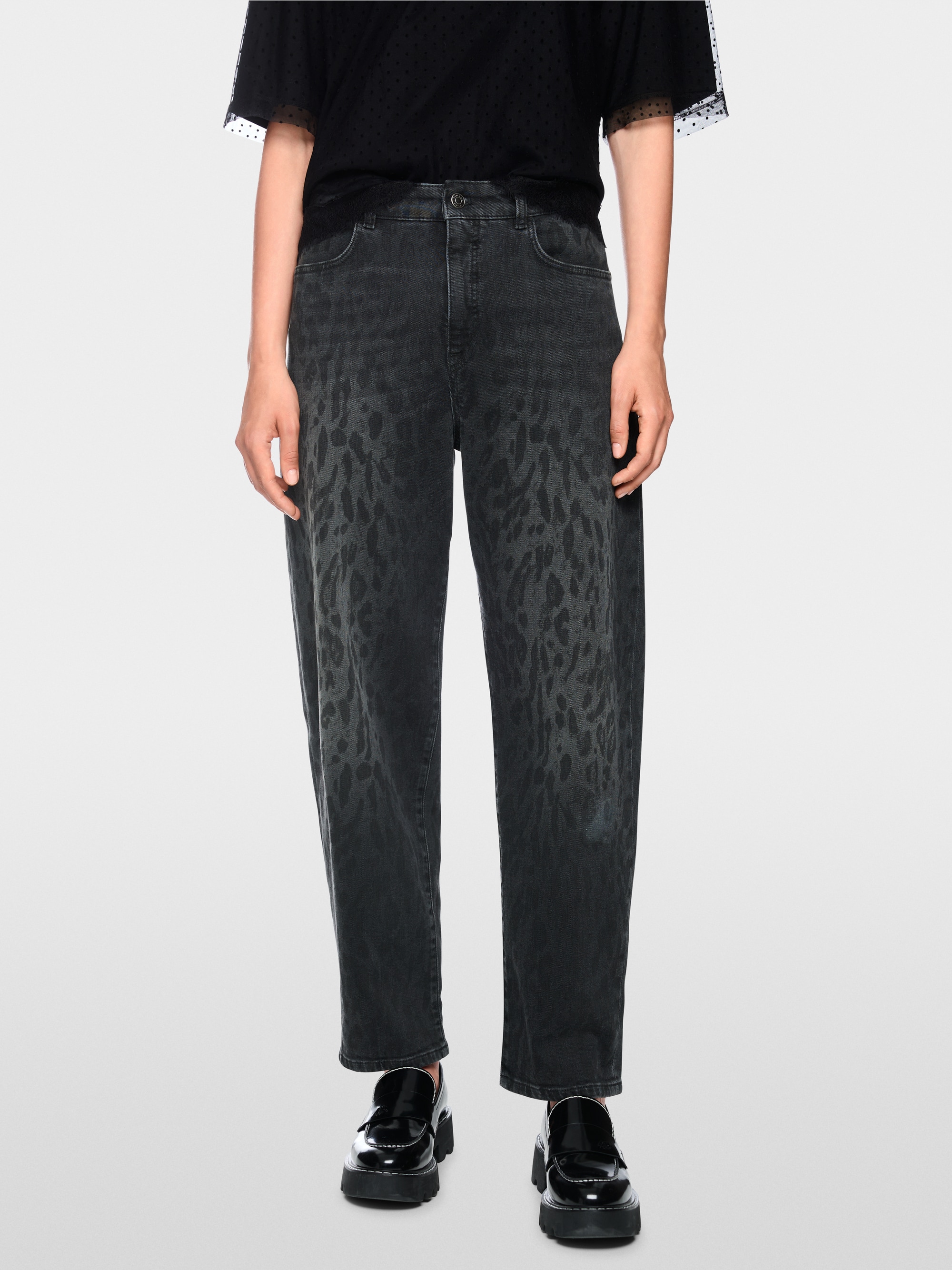 RUMA jeans with leopard print