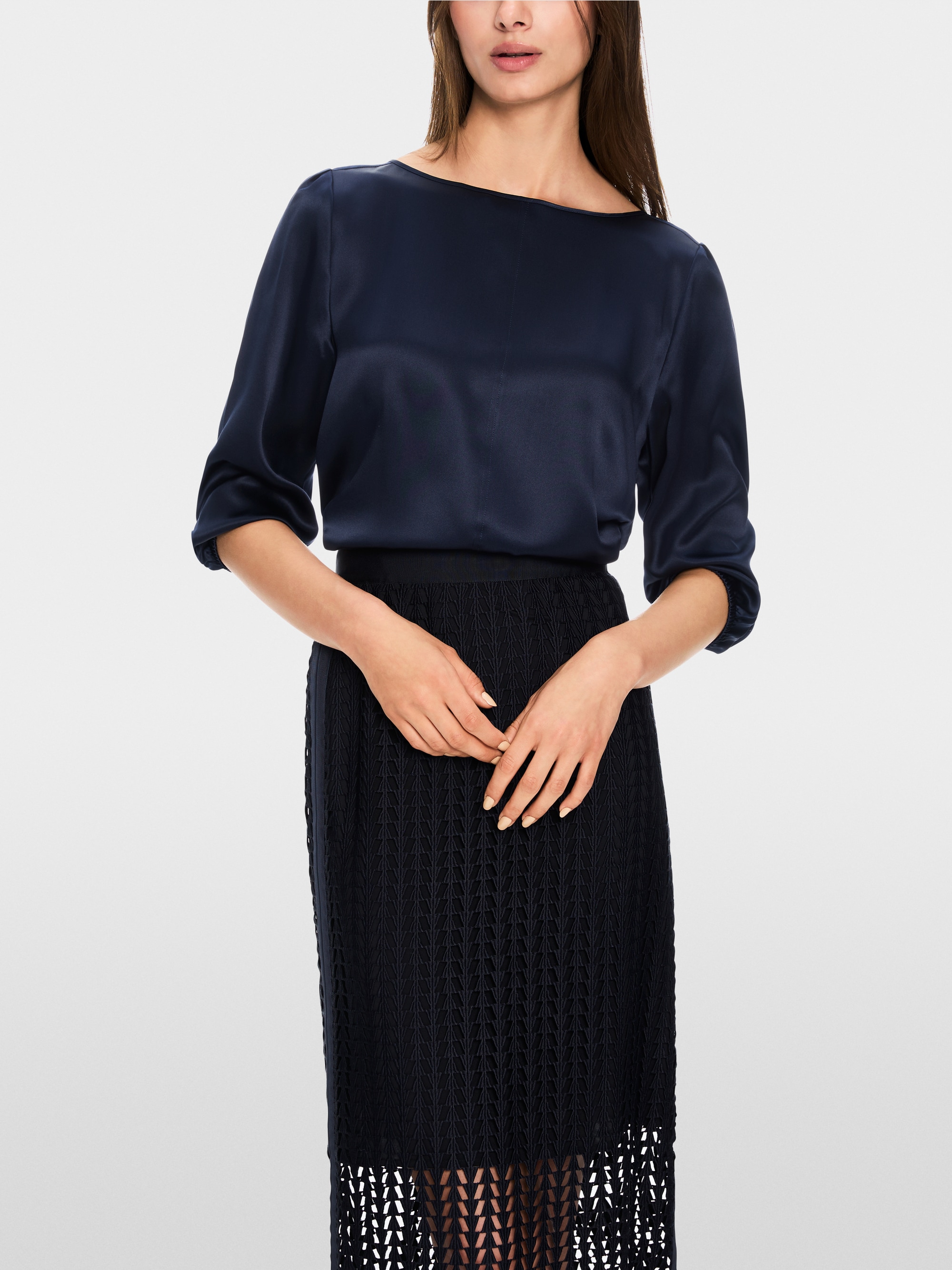 Losse zijden blouse