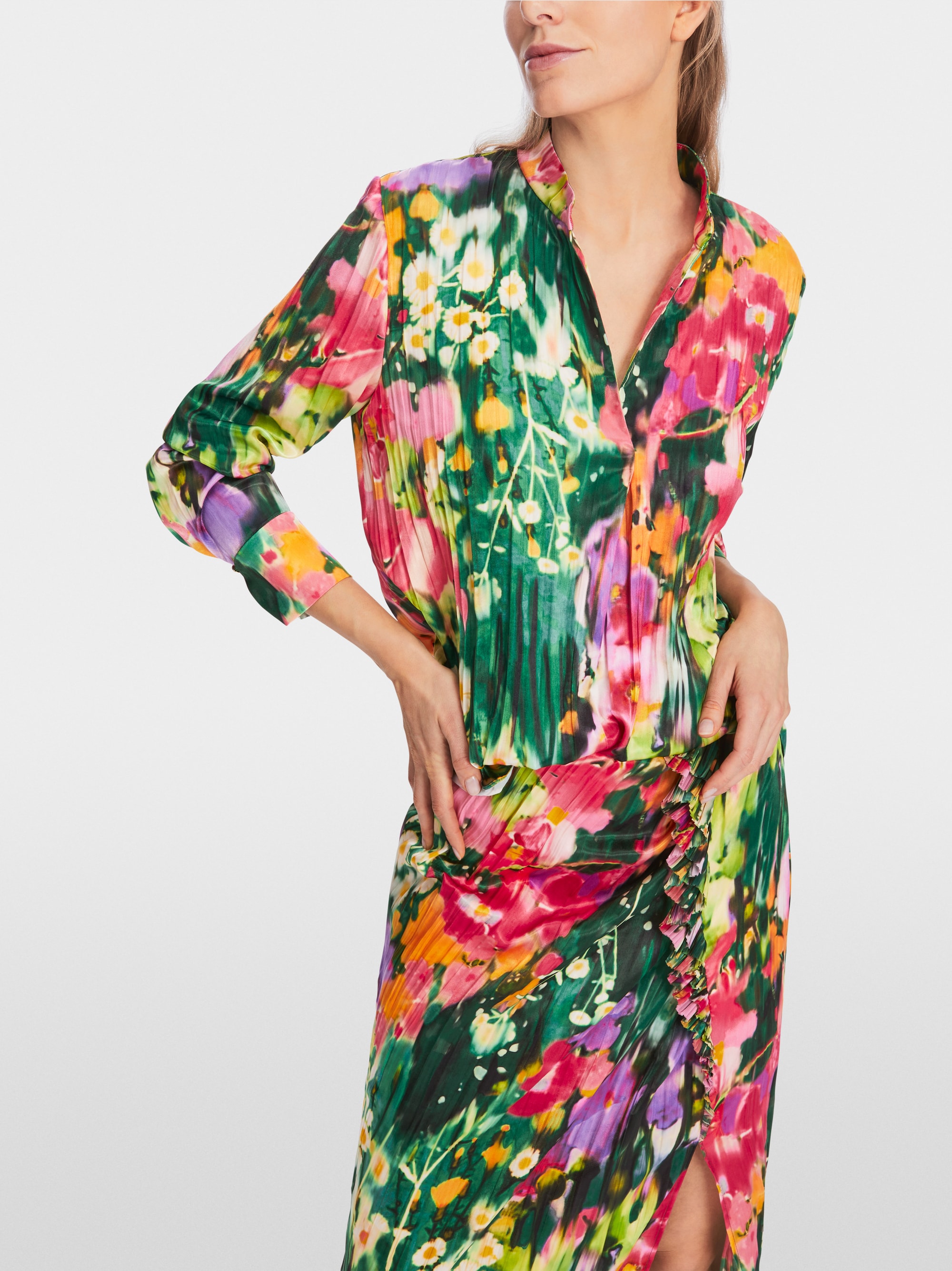 Blouse met bloemenprint