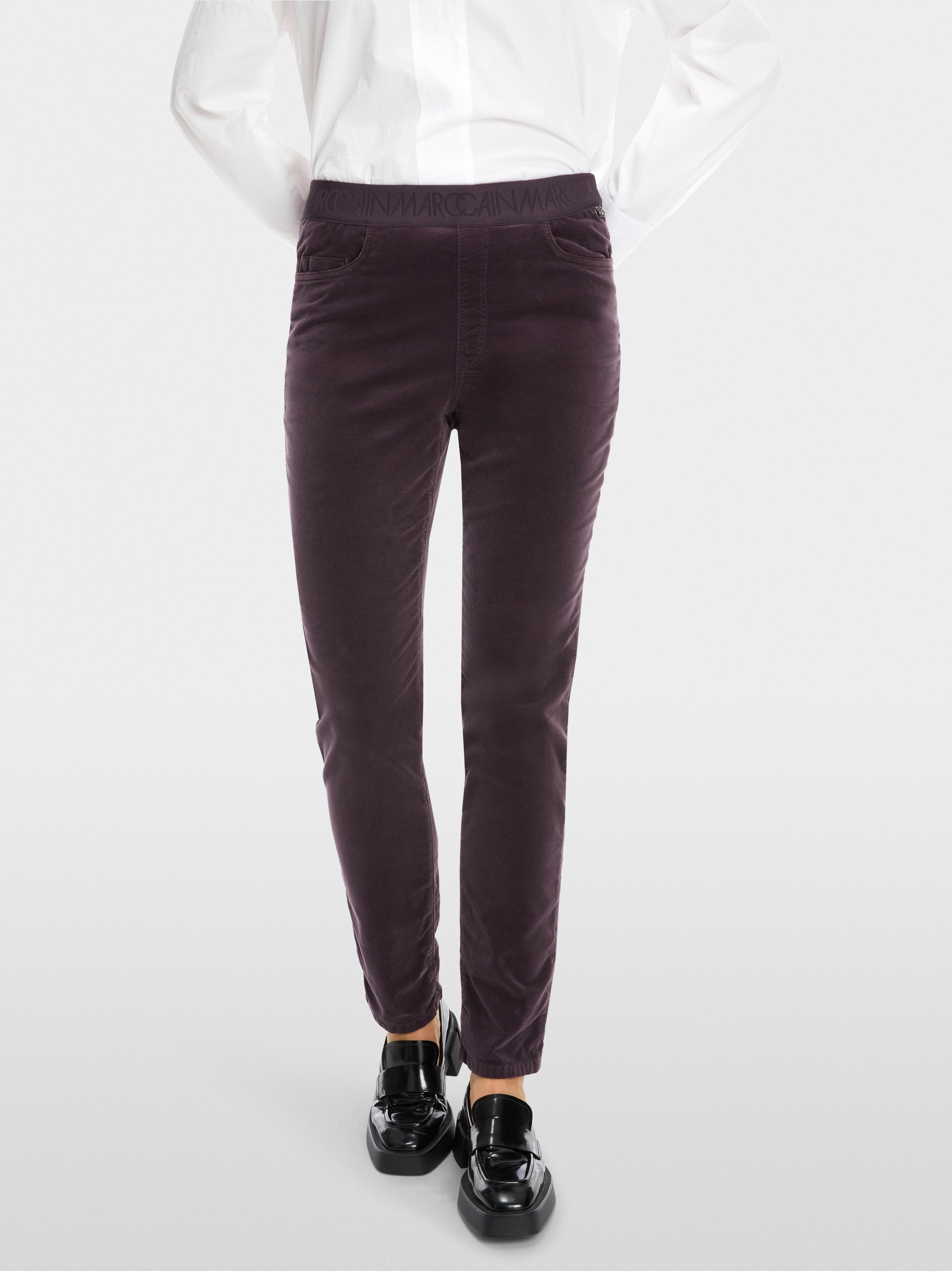 SIENA pull-on velvet trousers