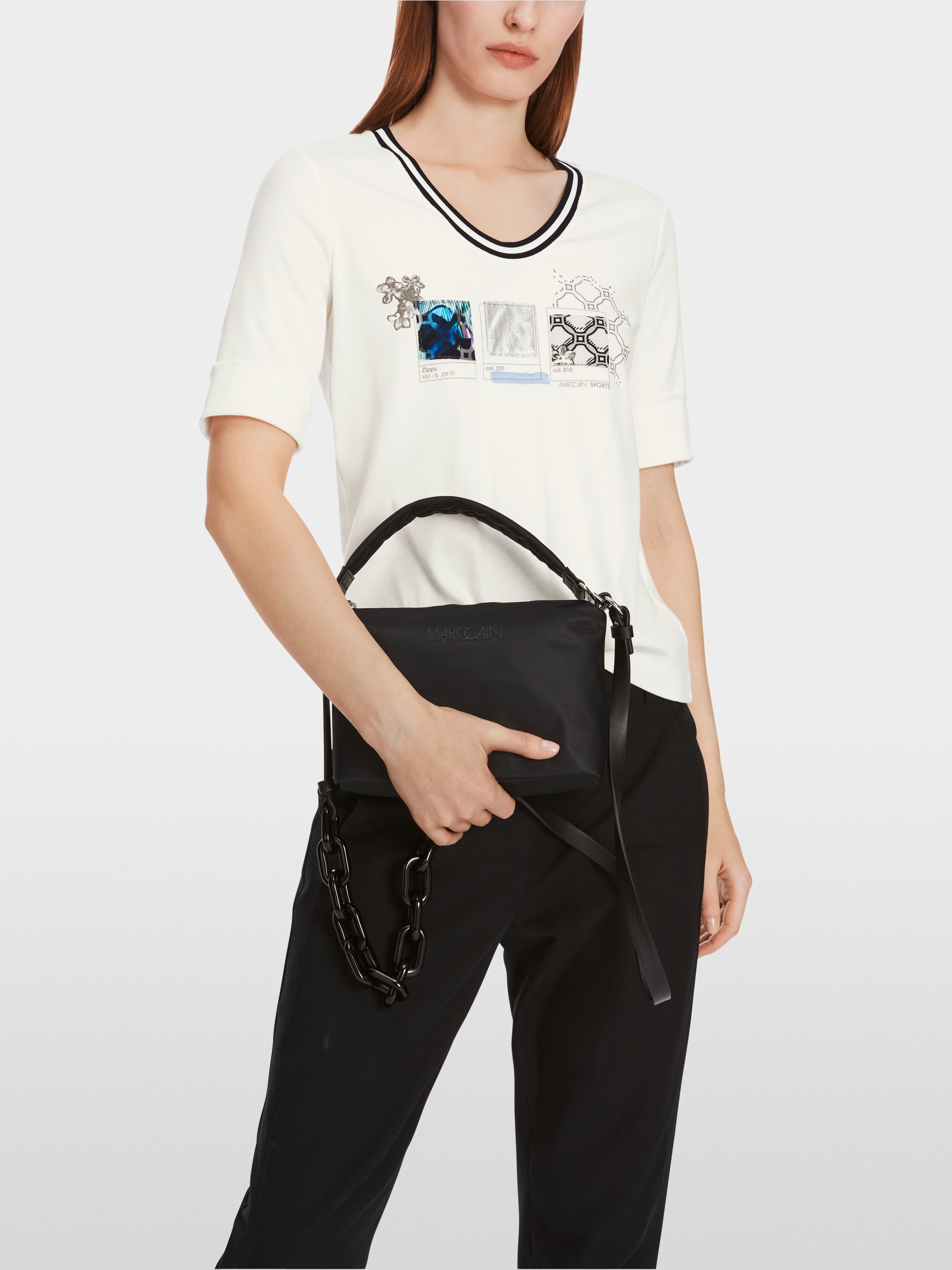 Cotton rib T-shirt