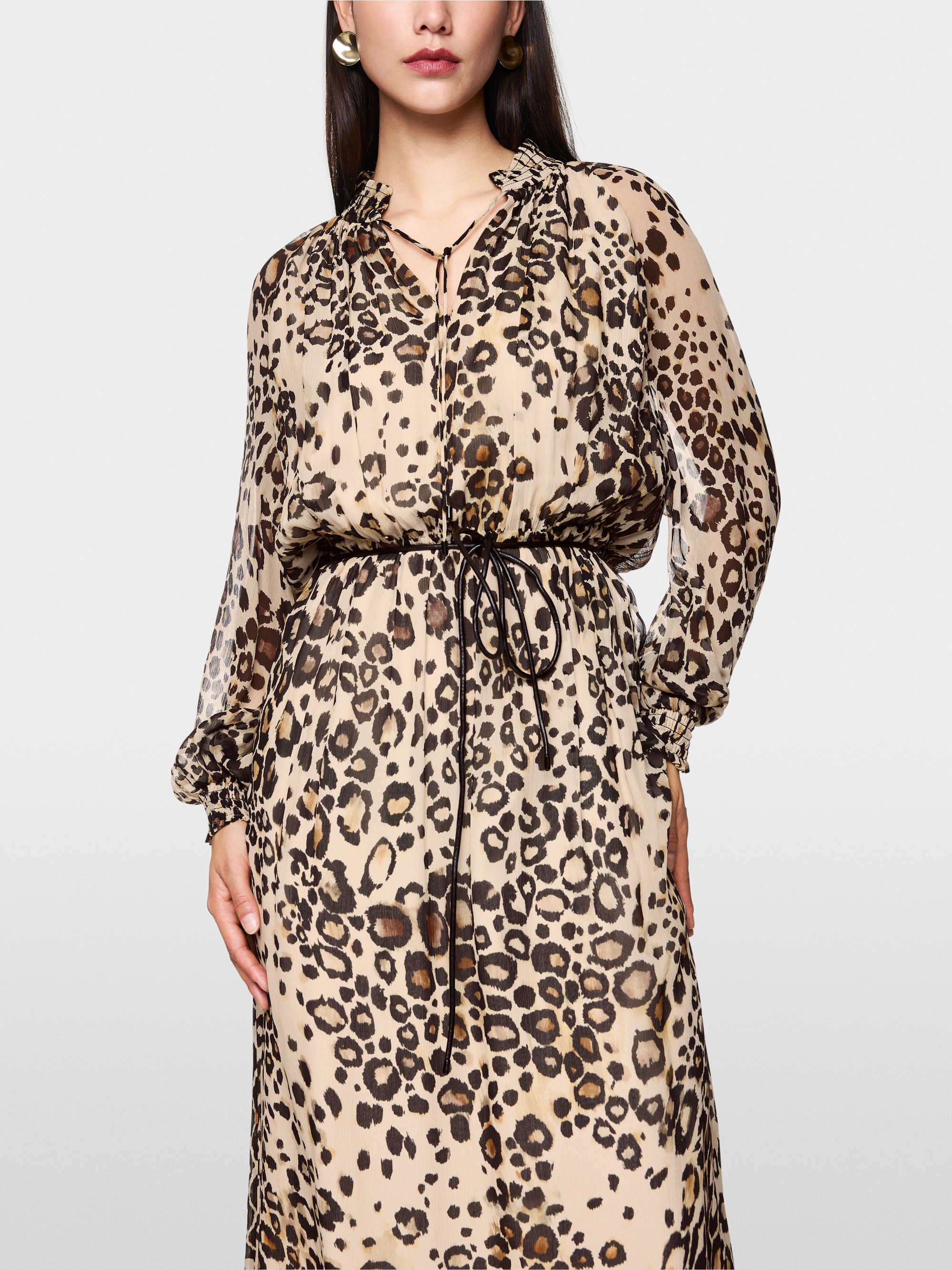 Robe longue à imprimé léopard
