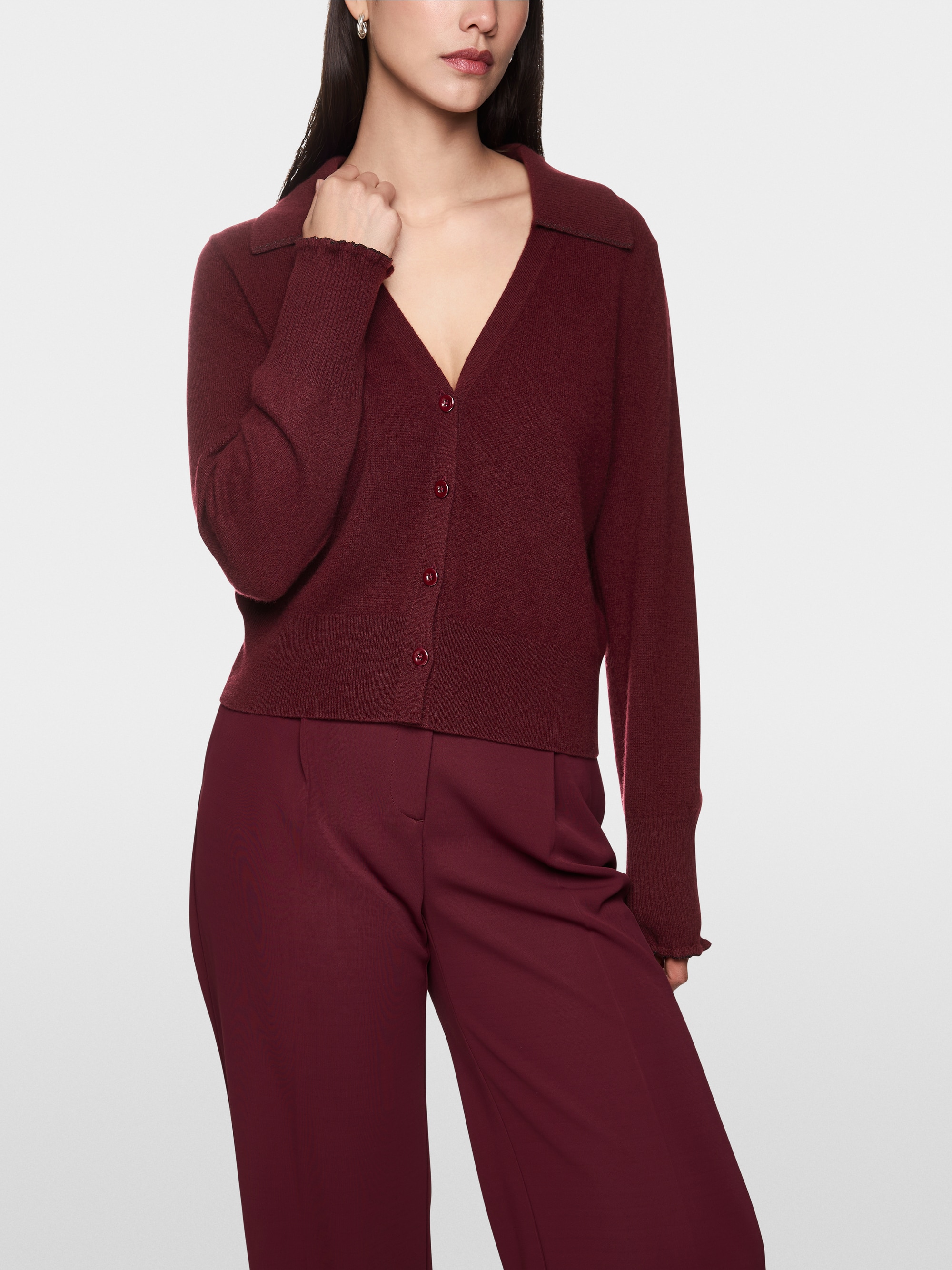 Cardigan court en cachemire