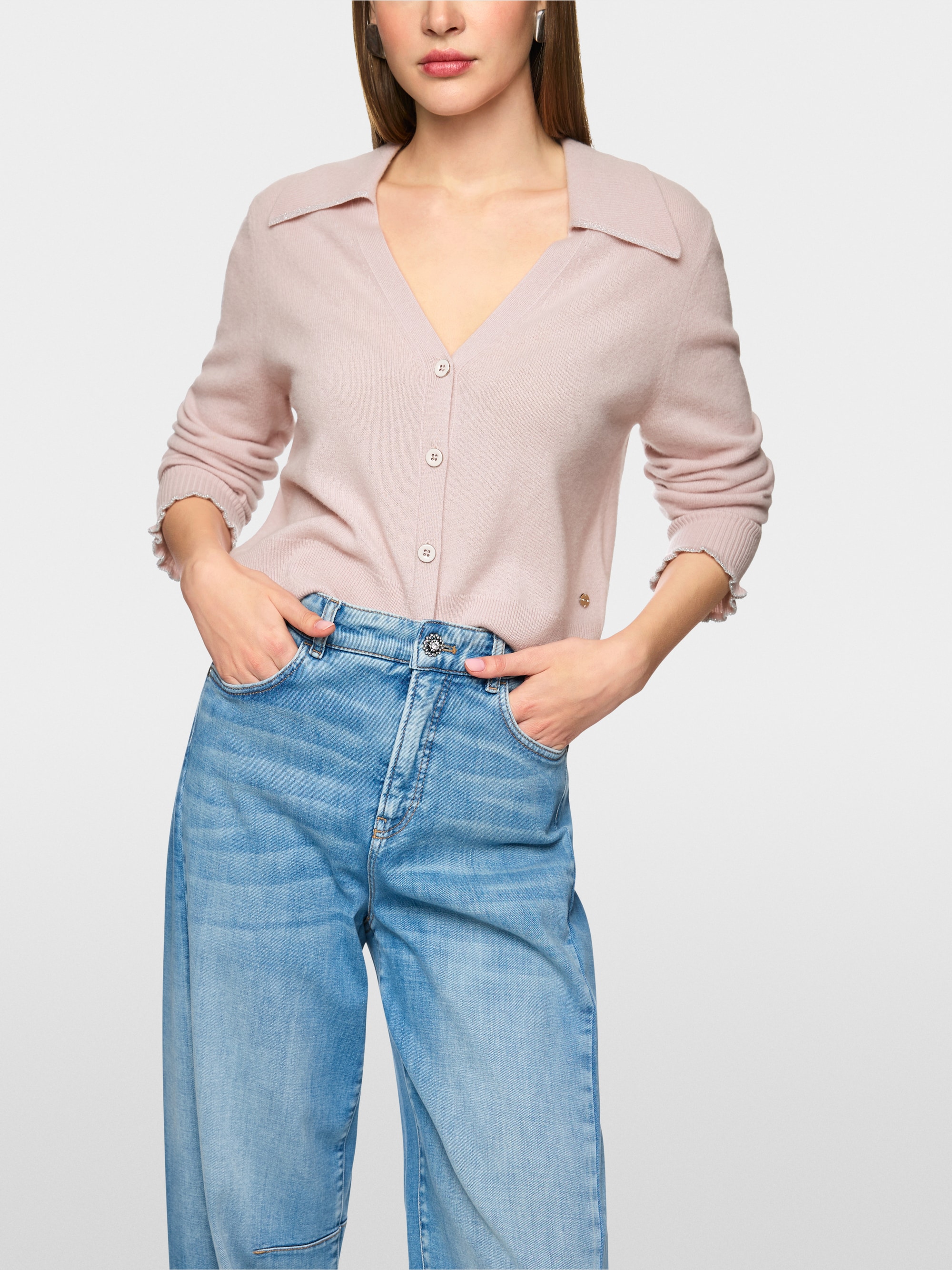 Cardigan court en cachemire