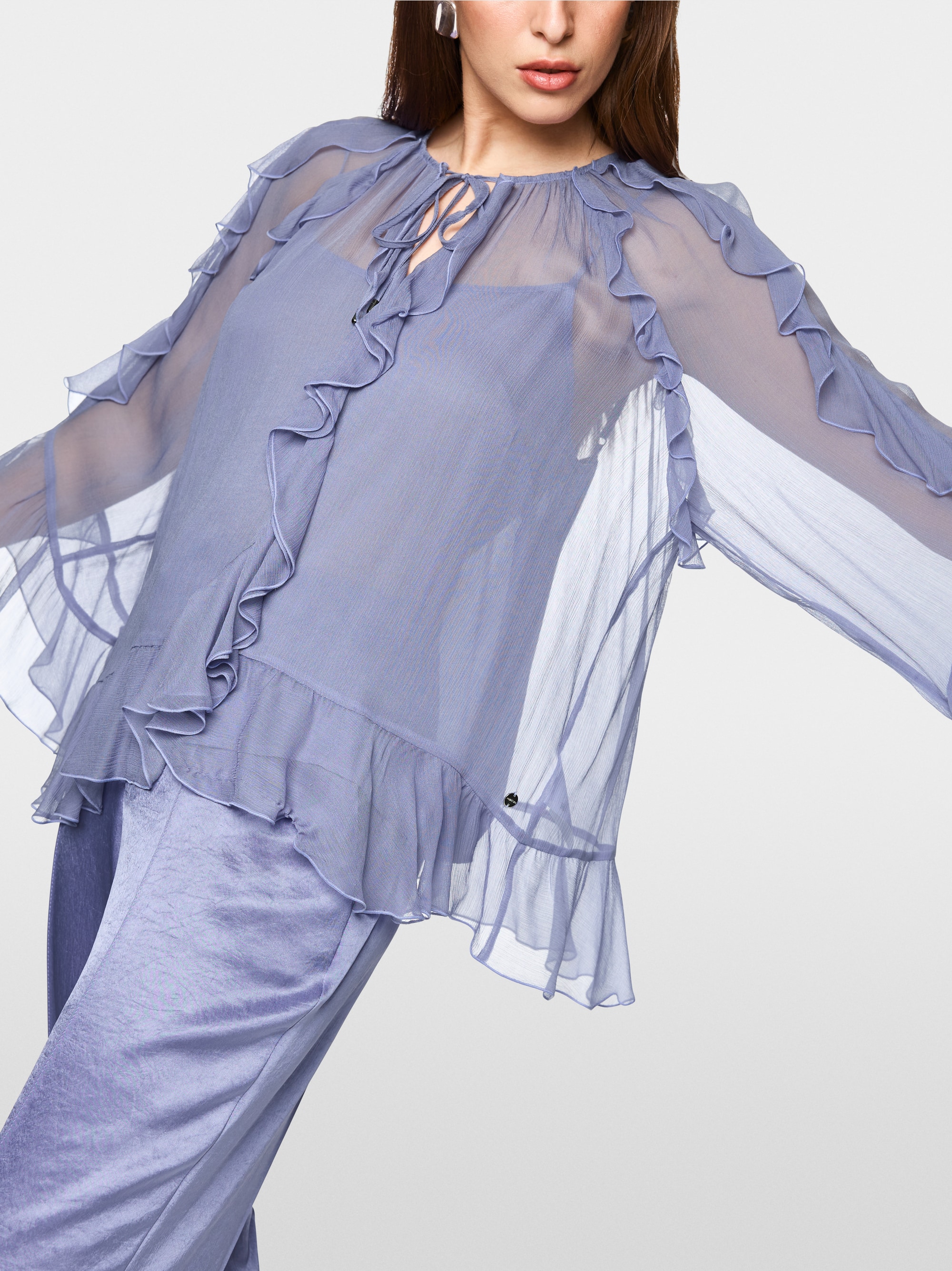 Volant-Bluse im Boho-Stil