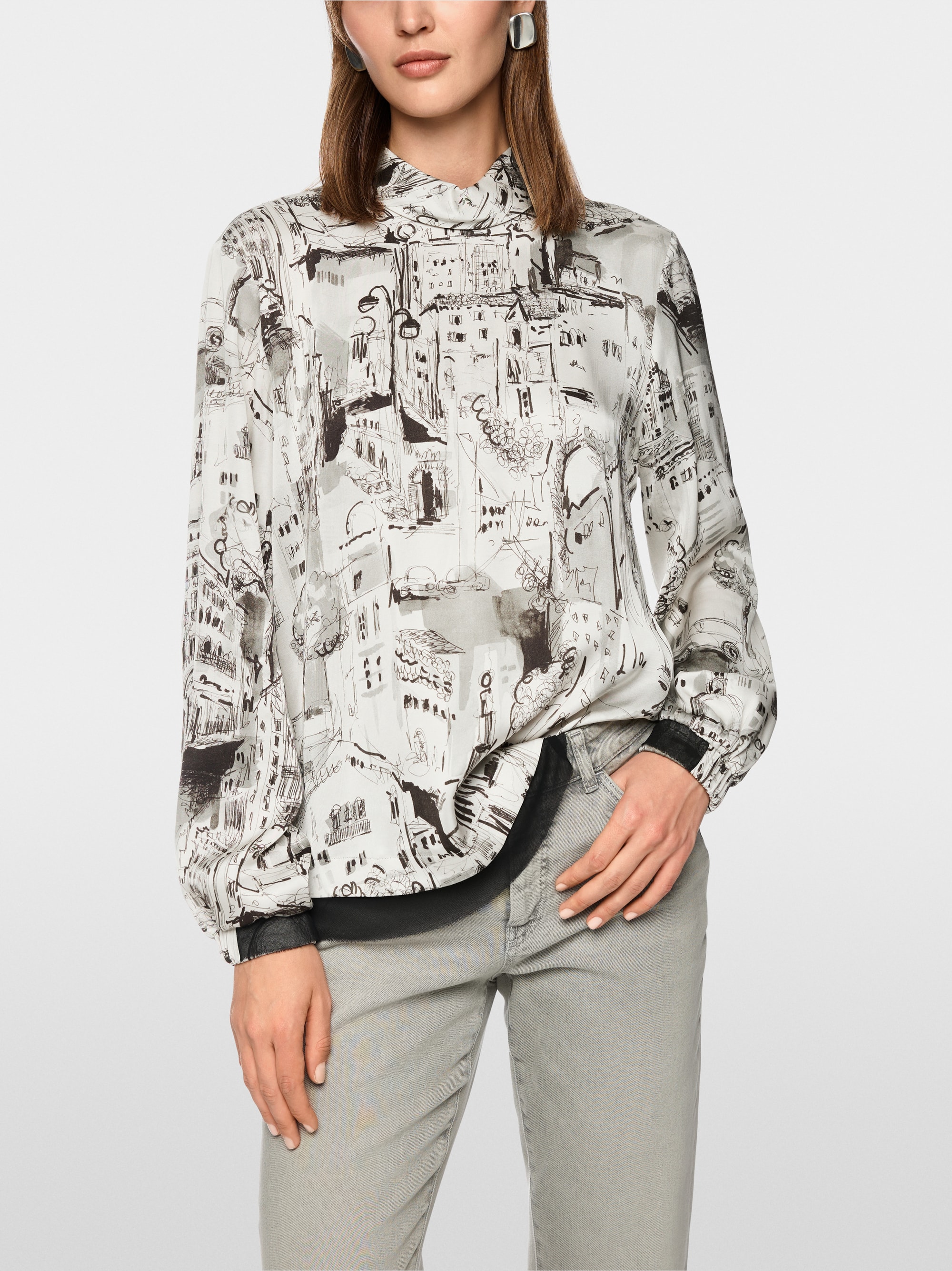 Blouse with CITY print
