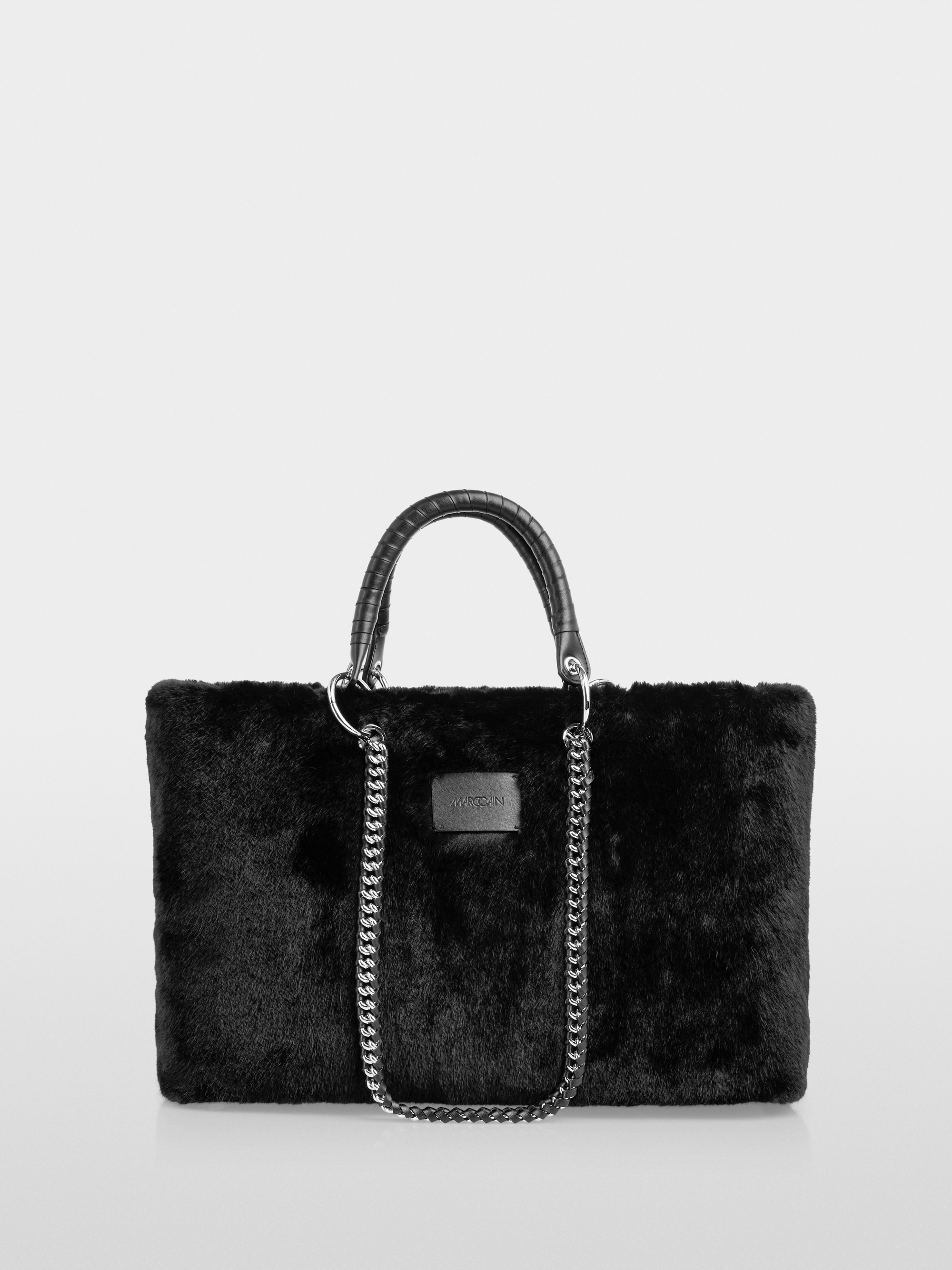 Faux fur shopper