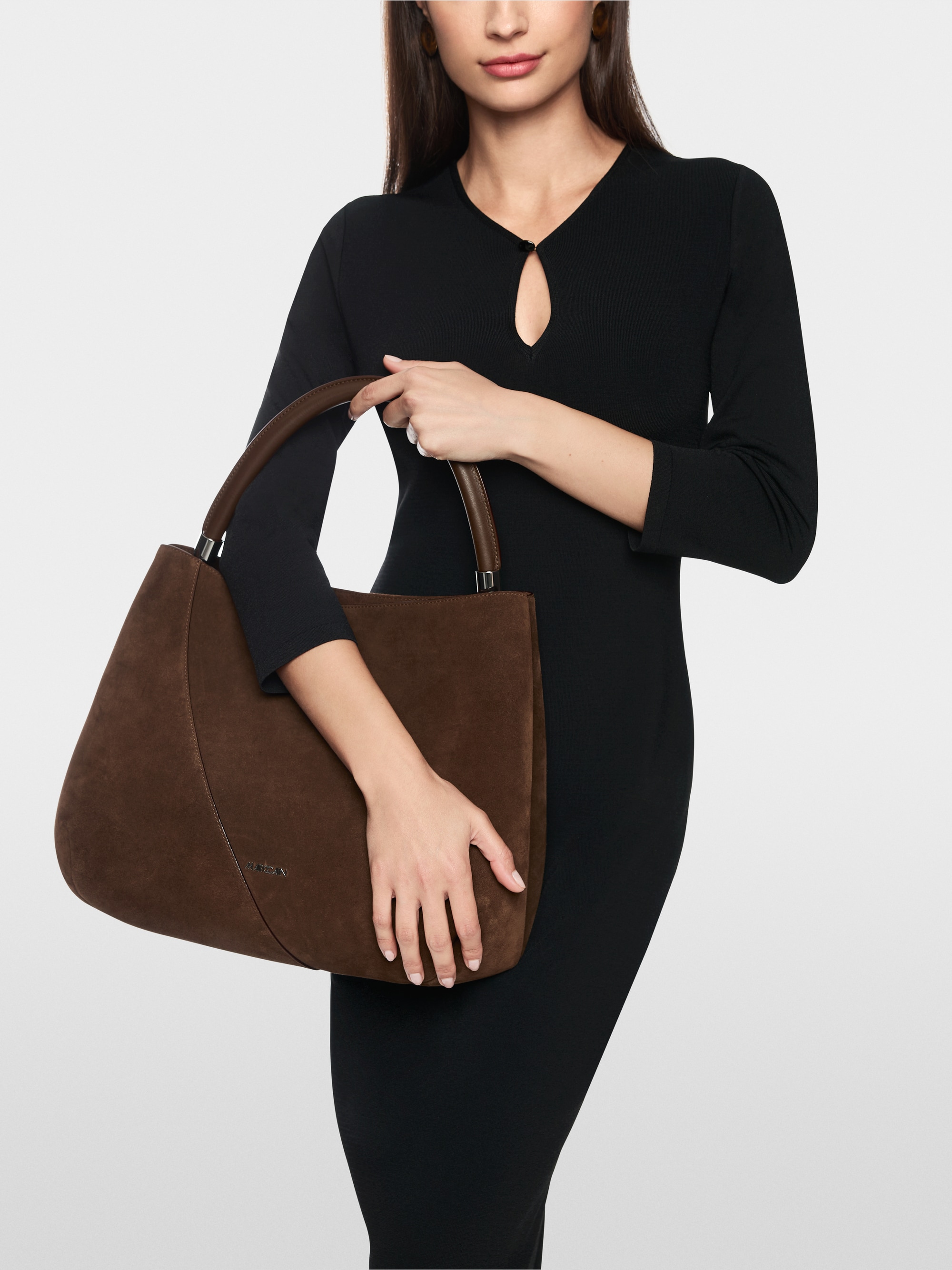 Suede shoulder bag