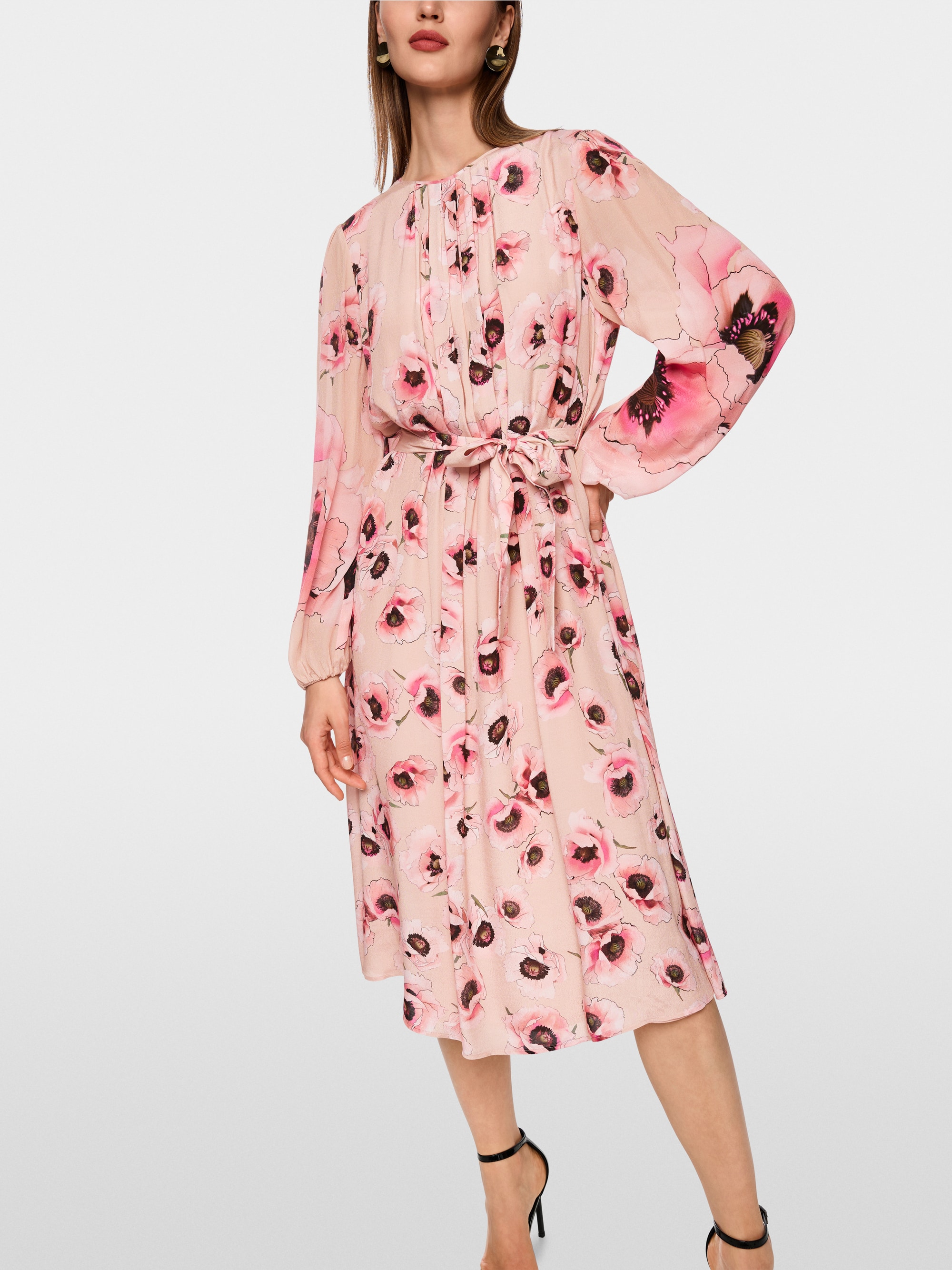 Midi-jurk met bloemenprint