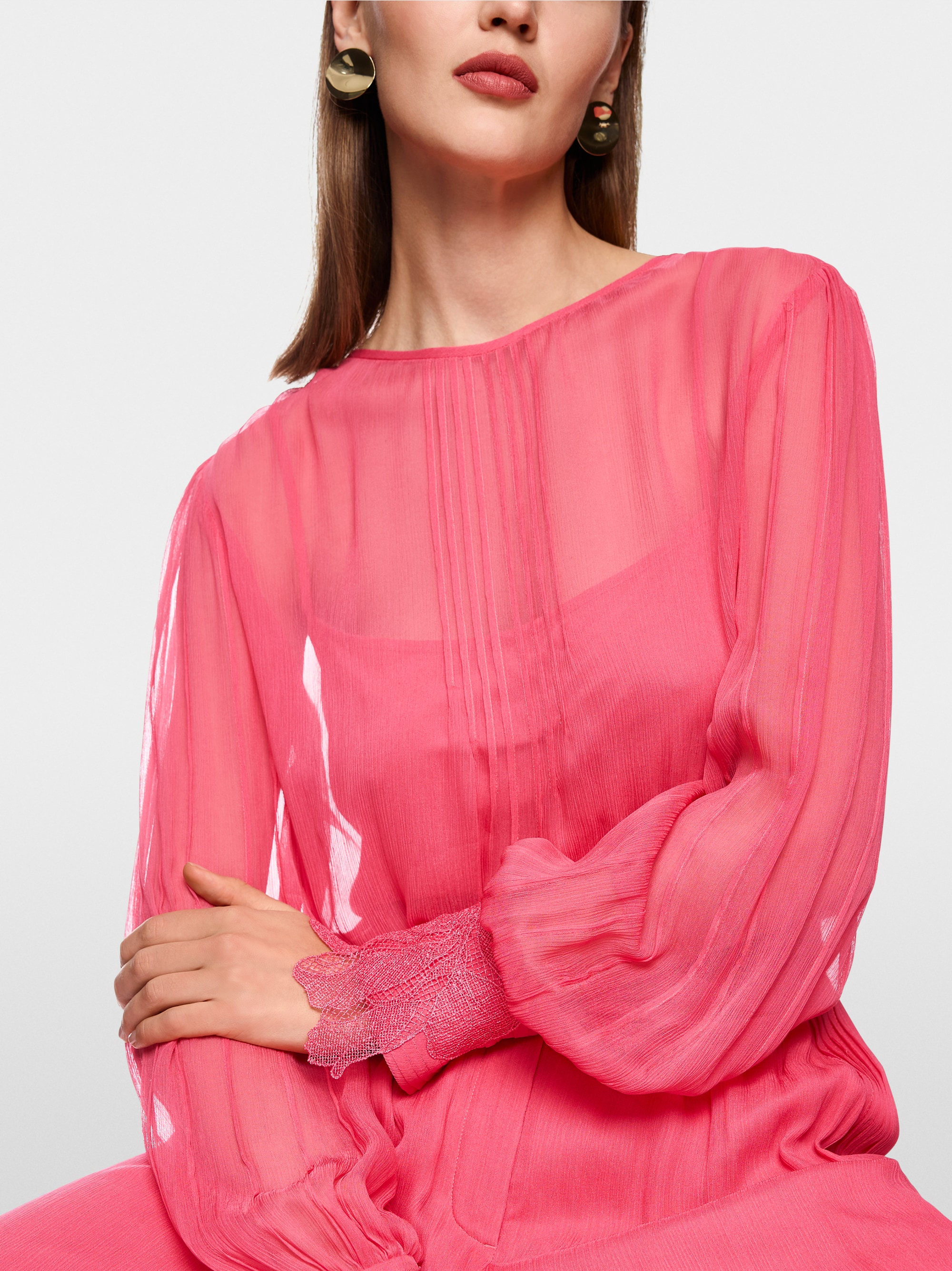 Bluse aus zartem Viskose-Crêpe