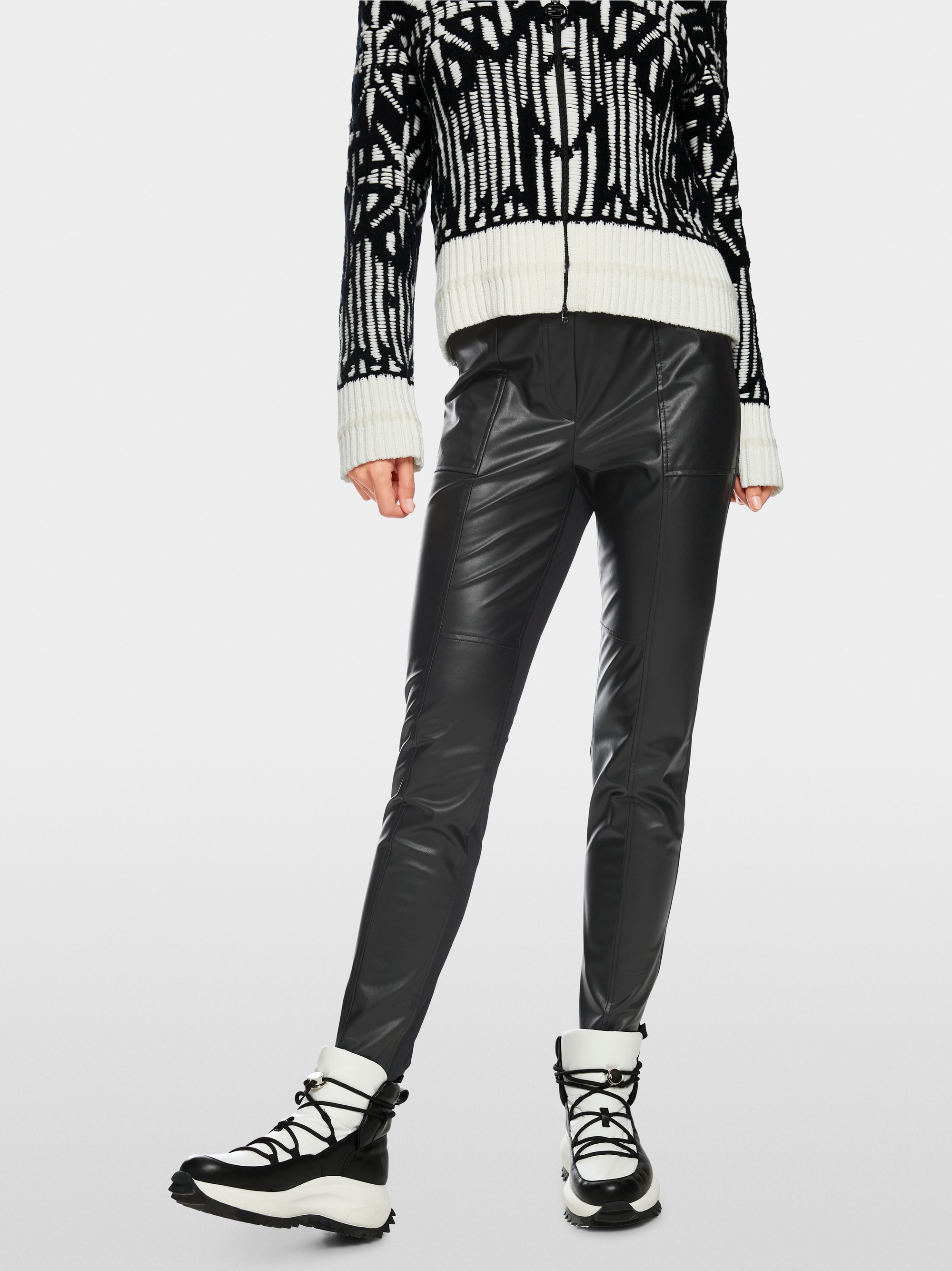 Pantalon en cuir synthétique SOFIA style motard