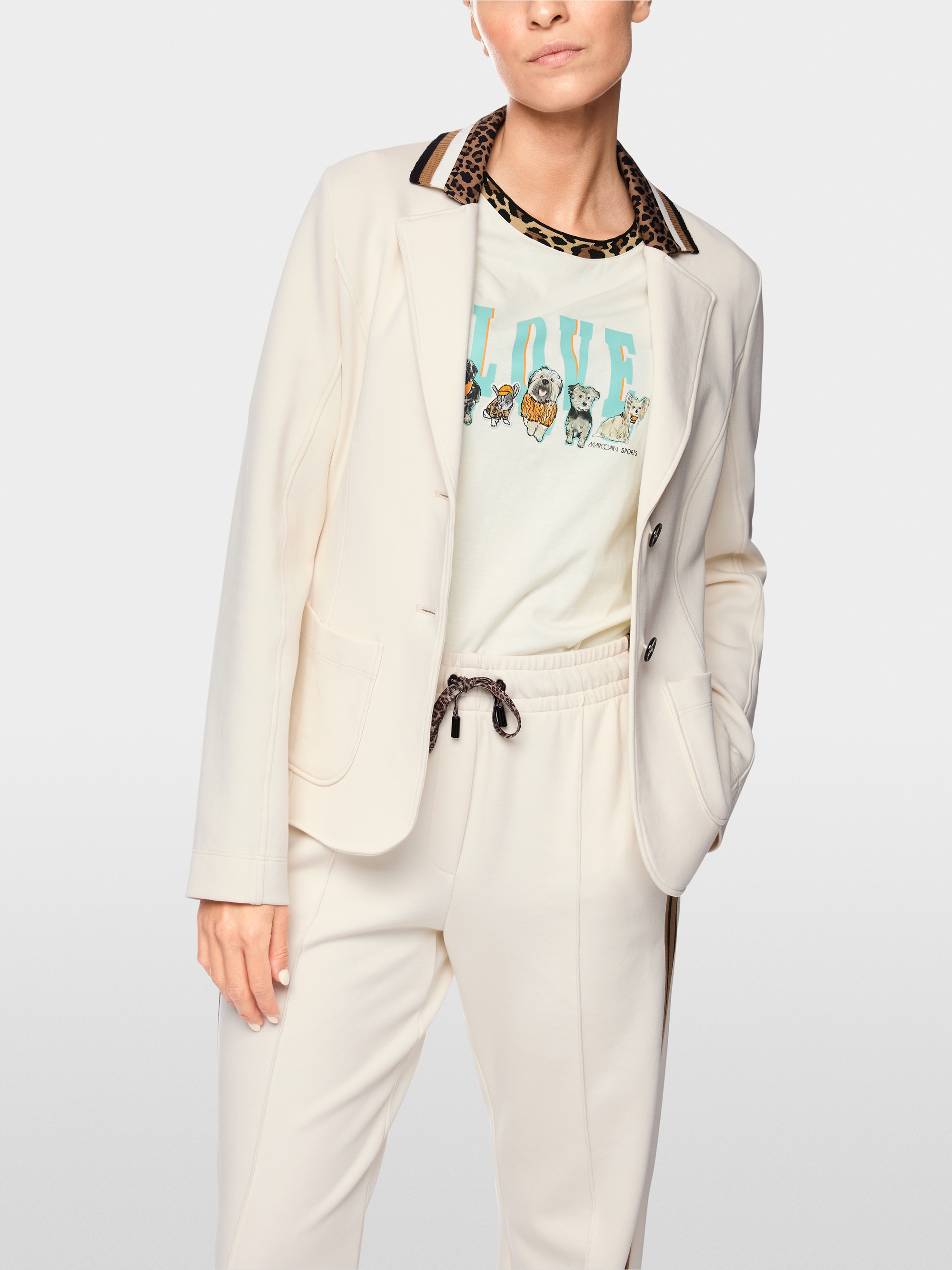 Single-breasted blazer in beaver