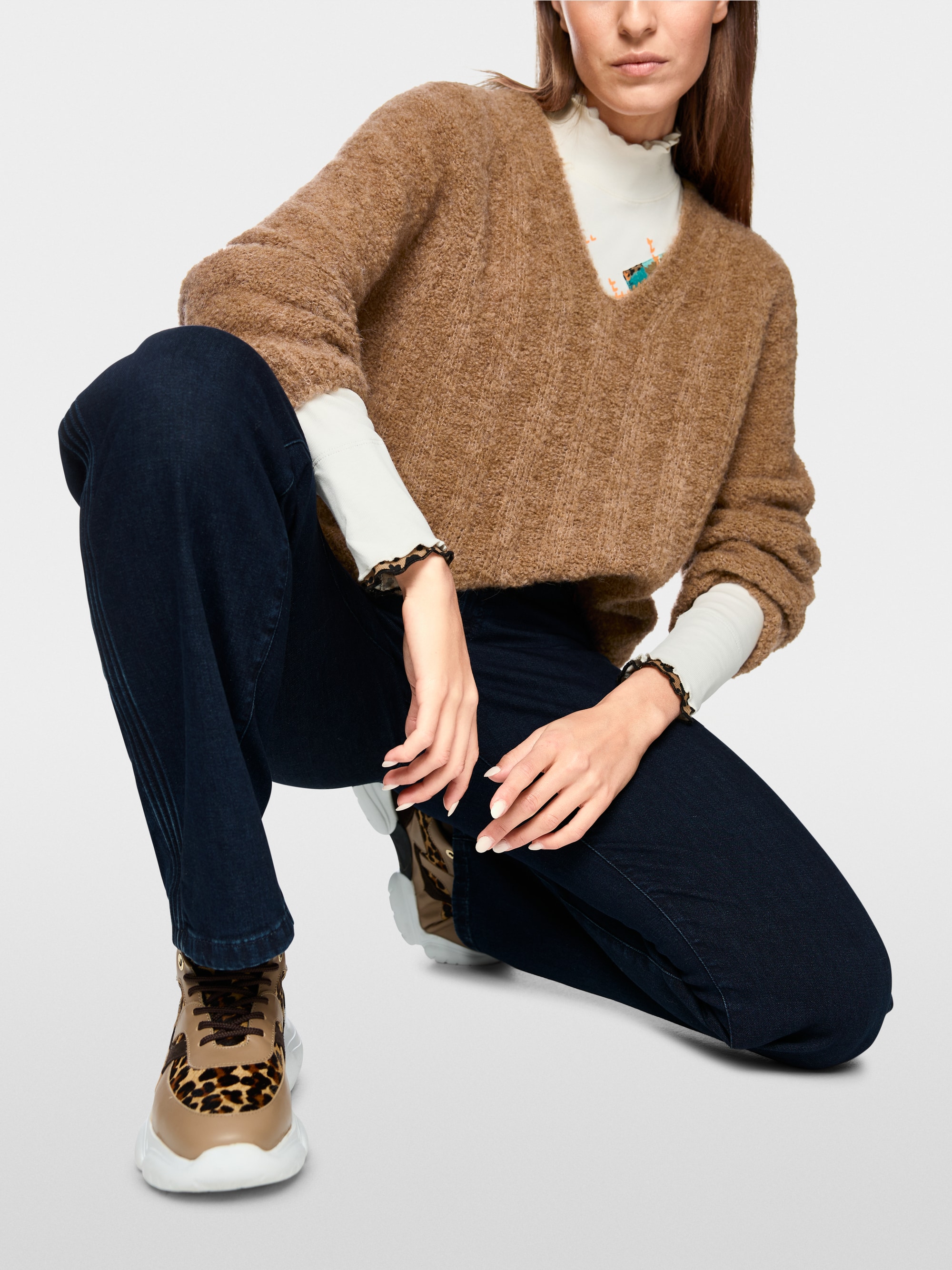Knitted in Germany jumper with alpaca