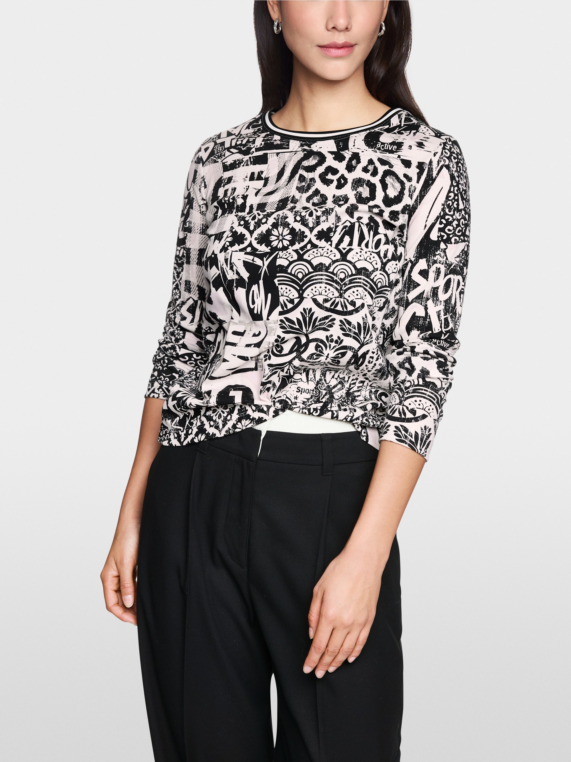 Shirt met lange mouwen en print