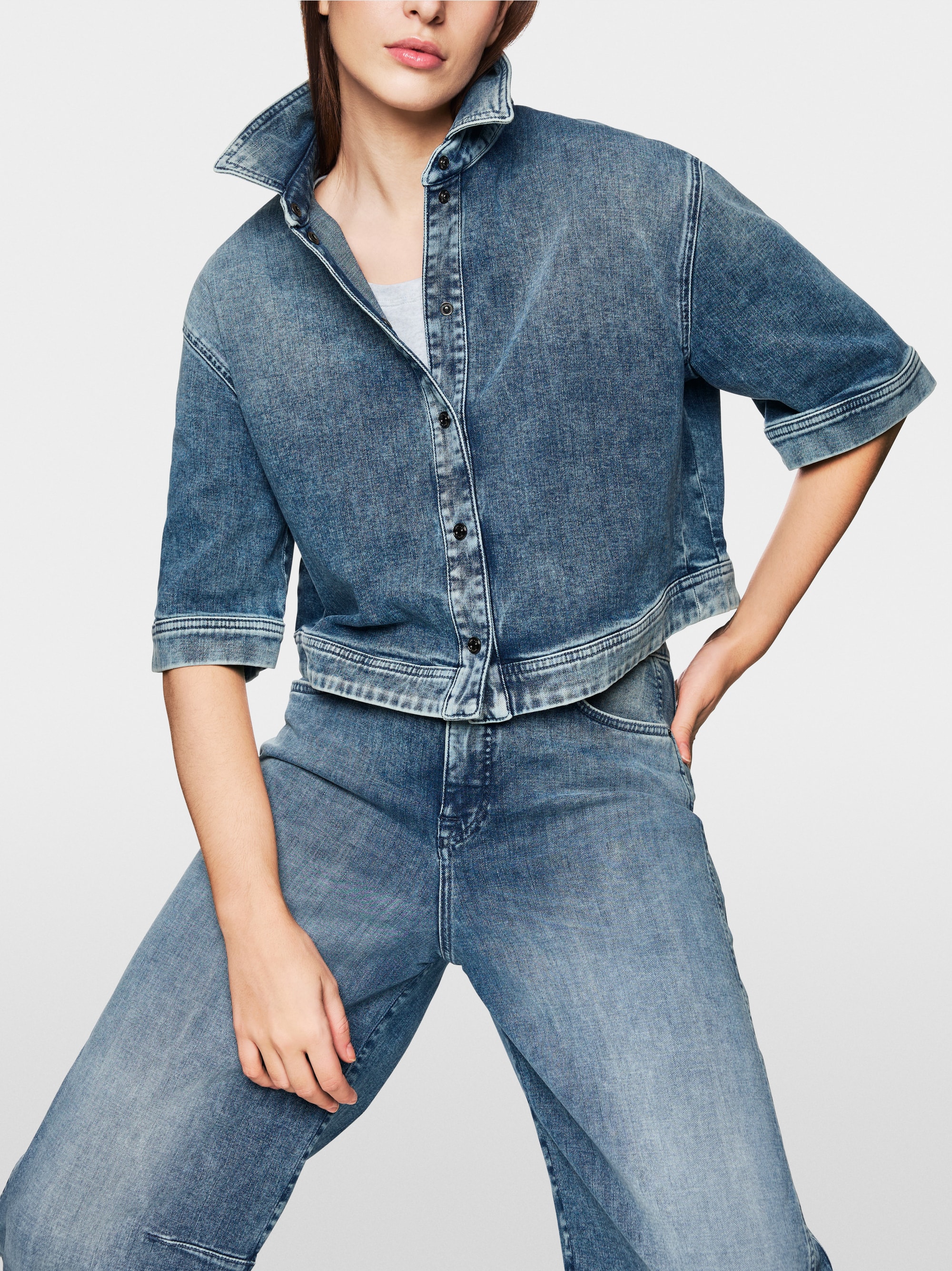 Jeansbluse "Rethink Together"