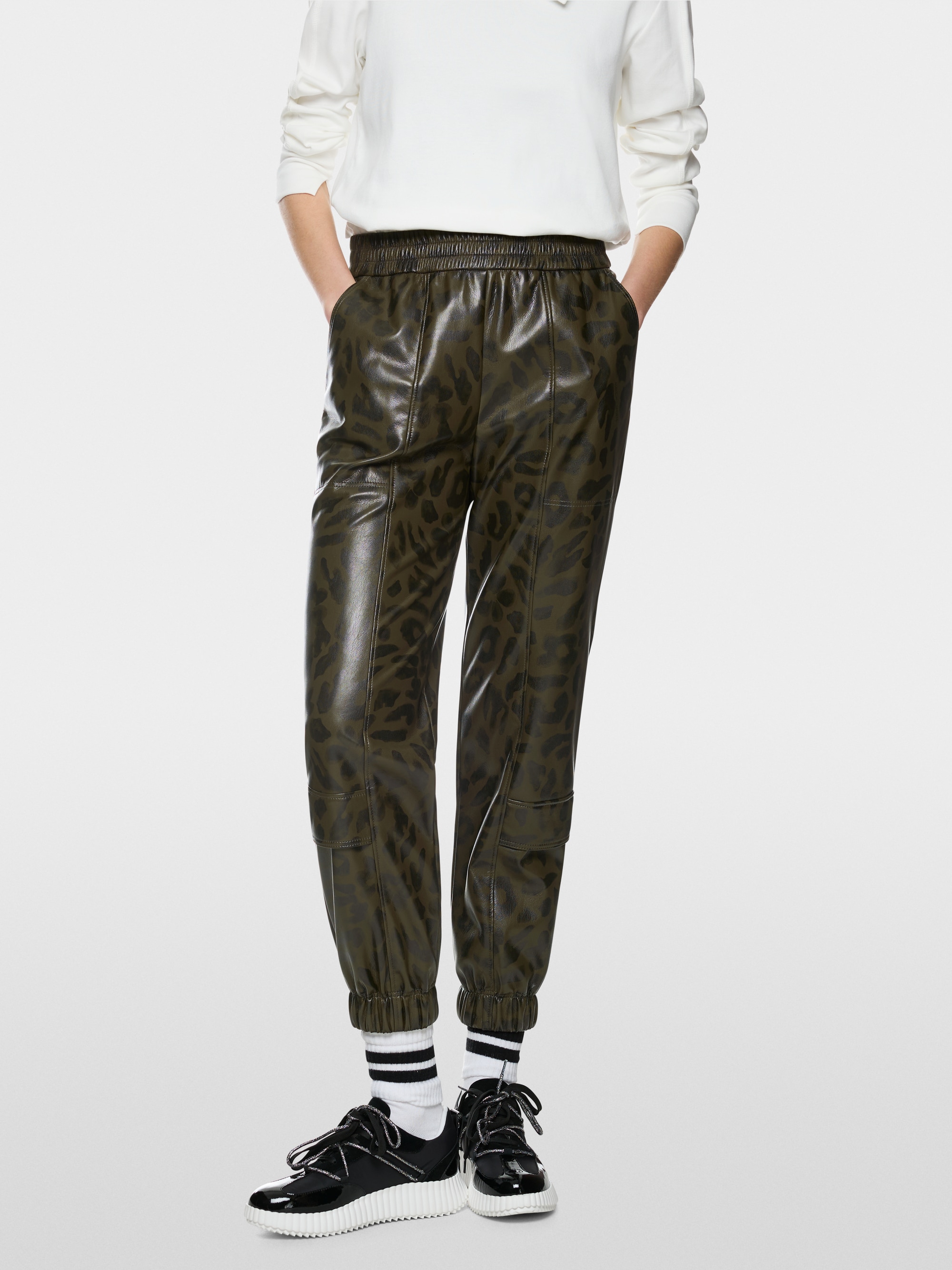 Pantalon en similicuir léopard ROYE