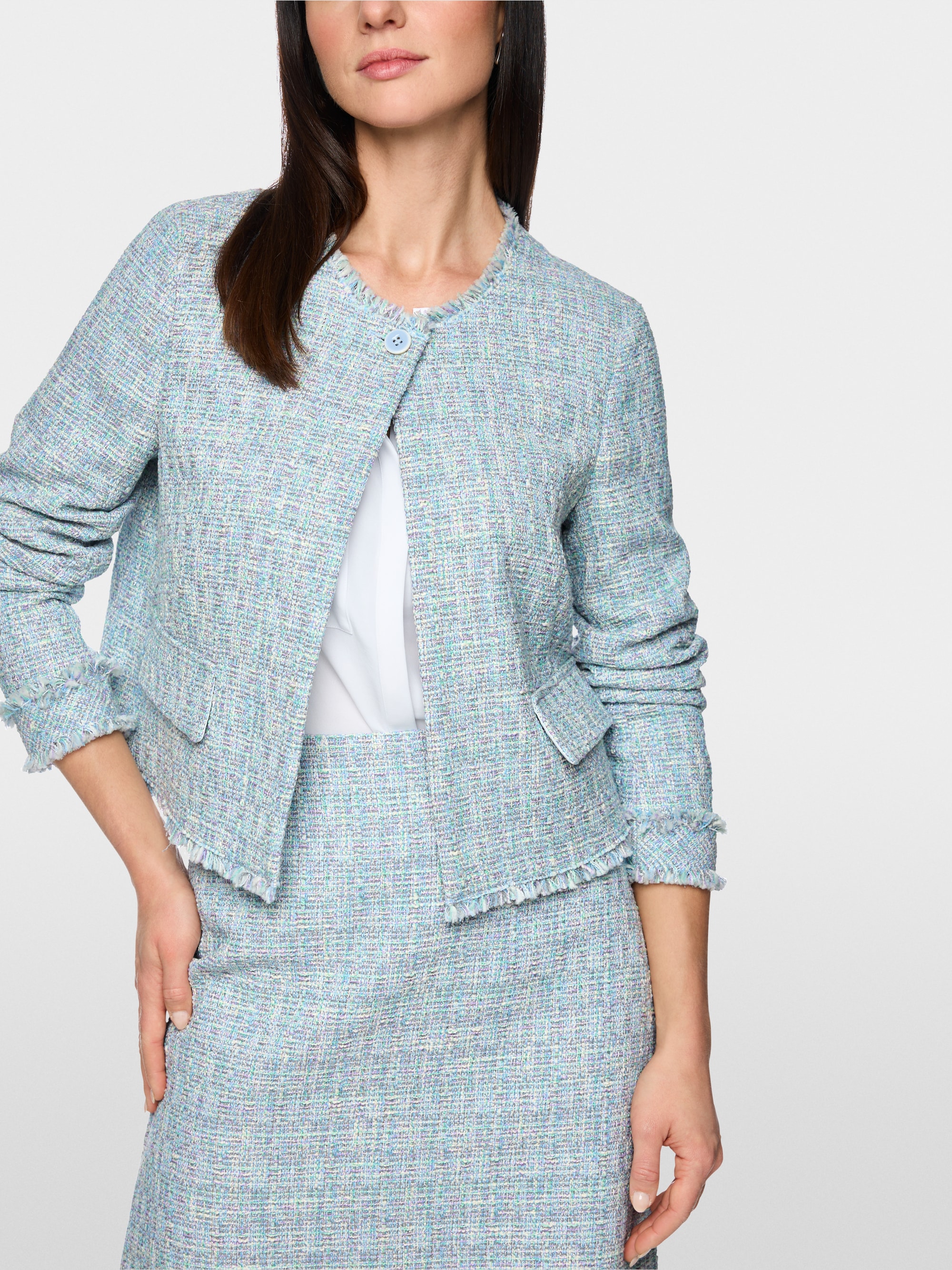 Veste bouclée à franges