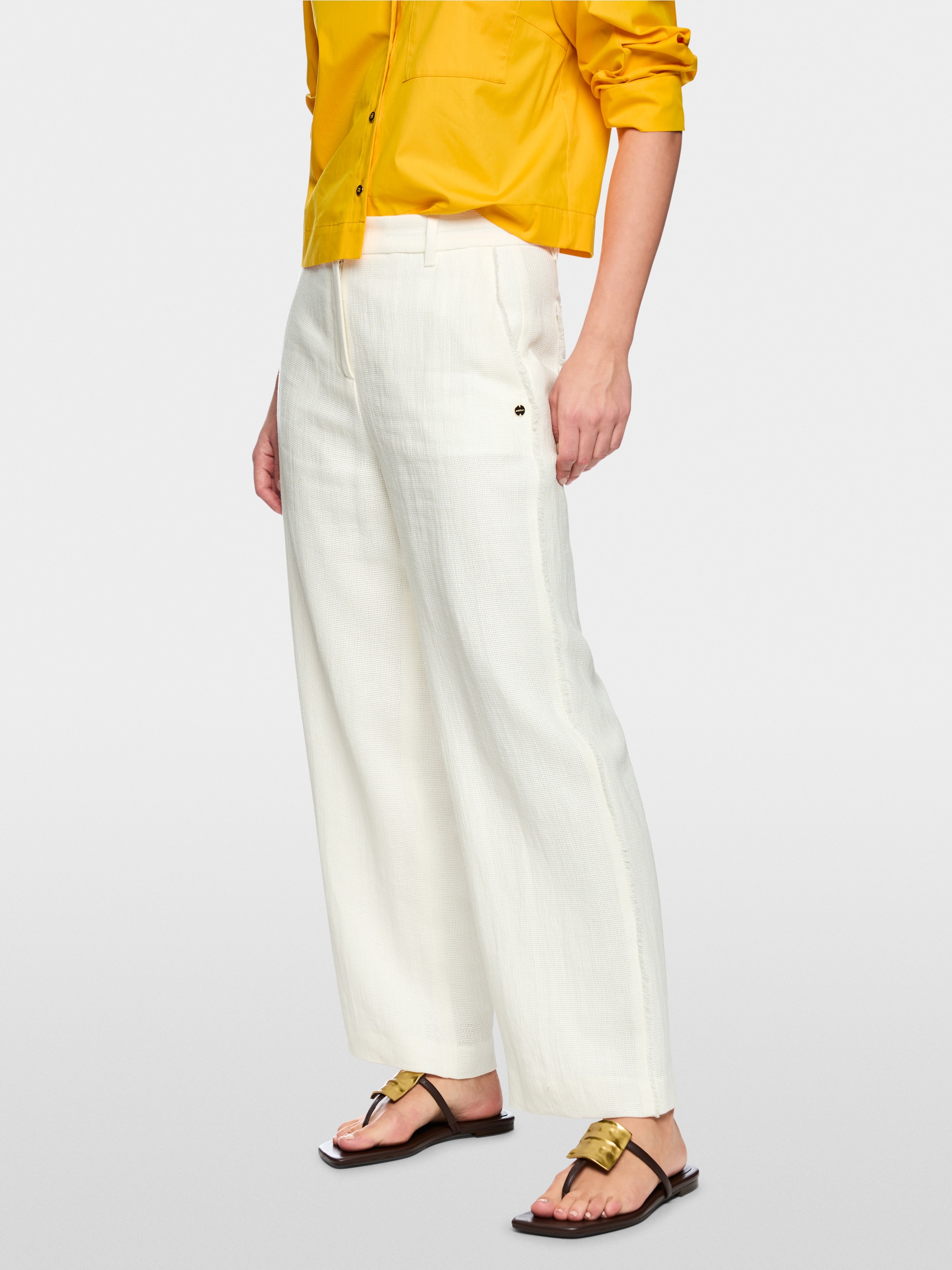 WUKARI linen-viscose blend trousers