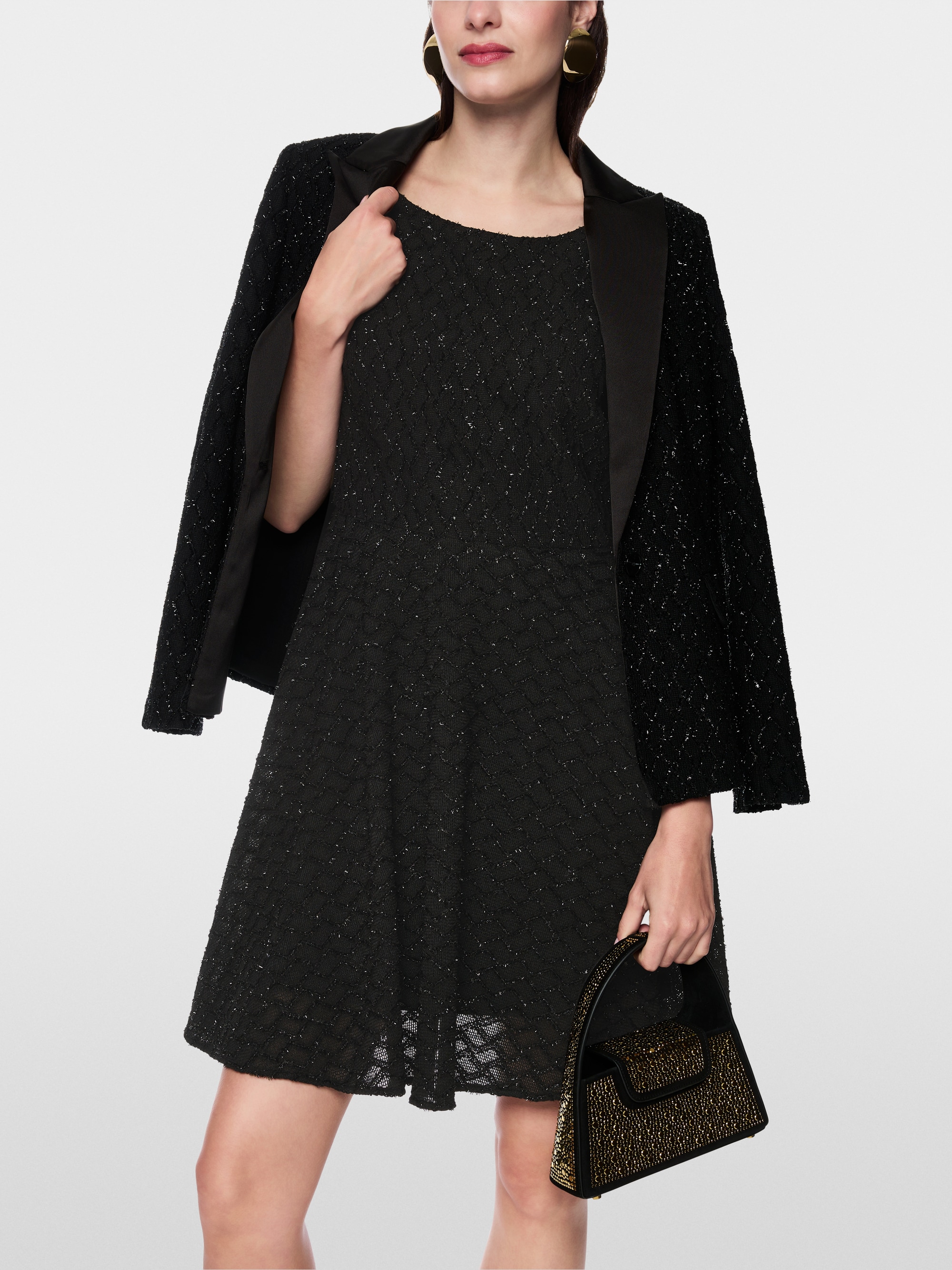 Cocktailkleid mit Glitzer-Details