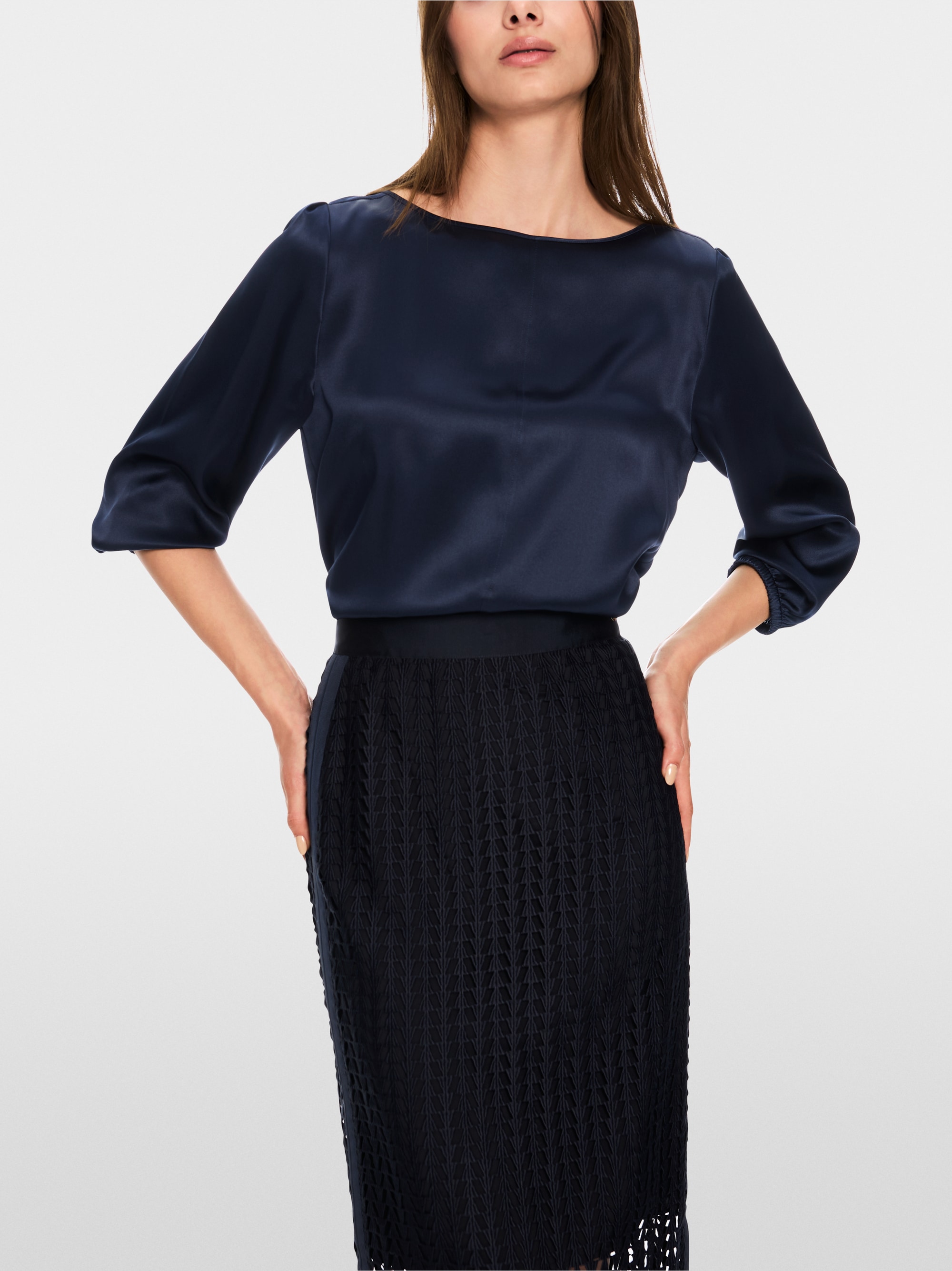 Losse zijden blouse