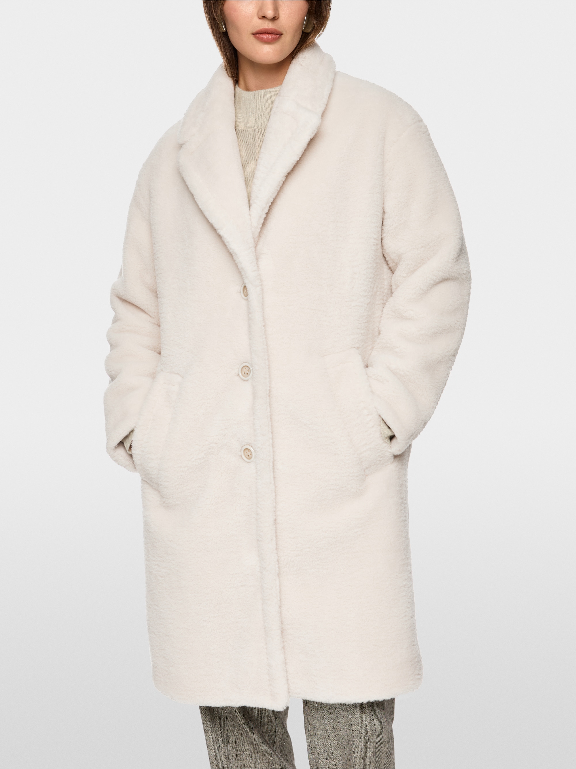 Fake fur jas in oversized model