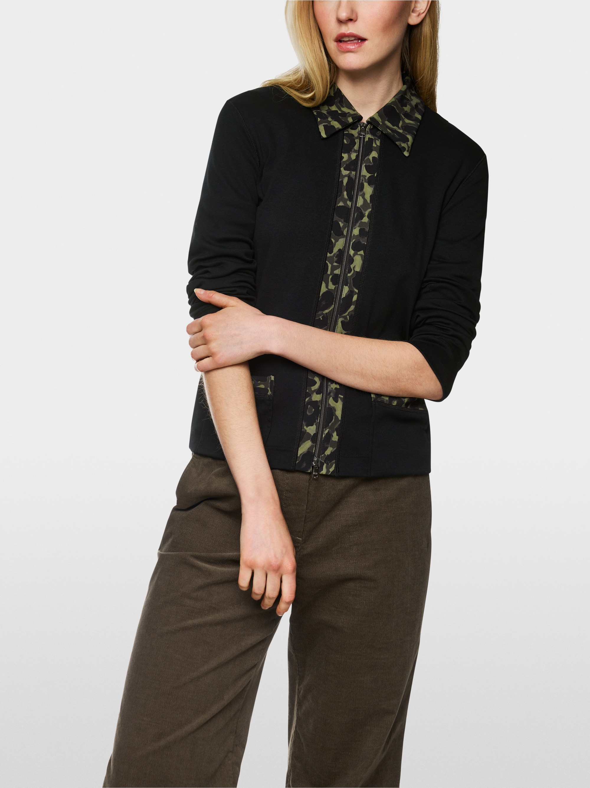 Veste en jersey avec détails imprimés cubes