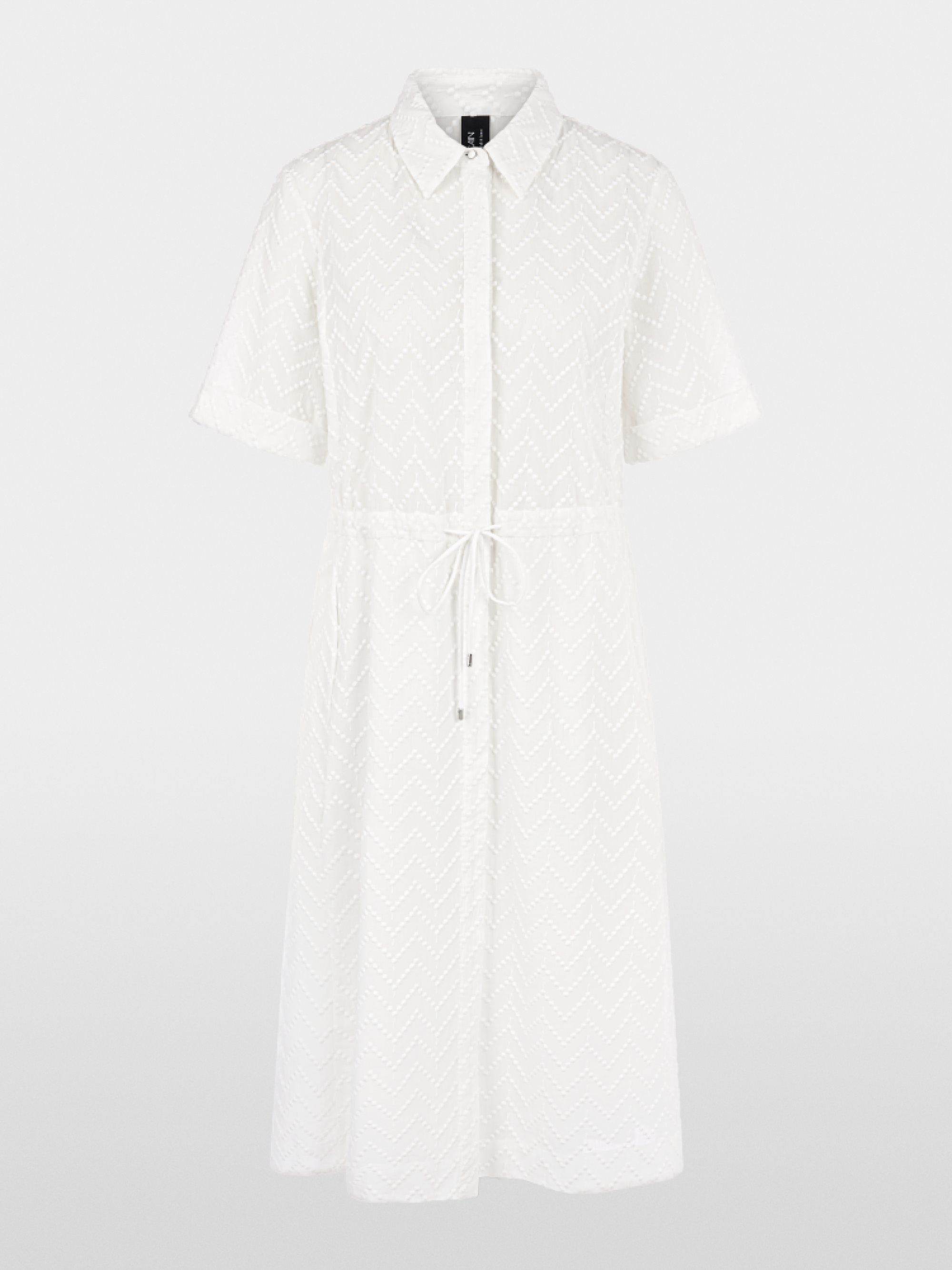 Calf-length dress with drawstring