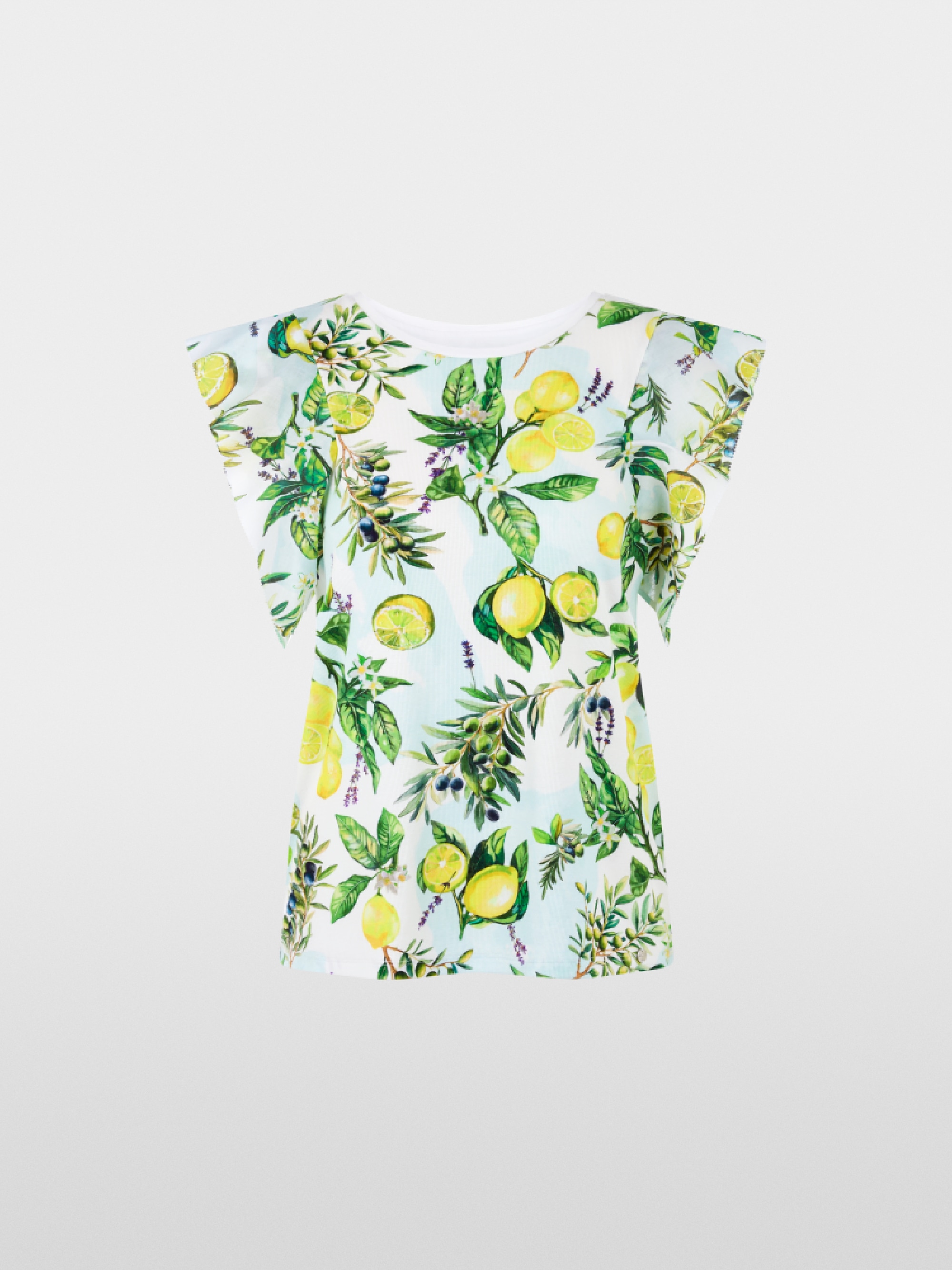 Feminine shirt with lemon print