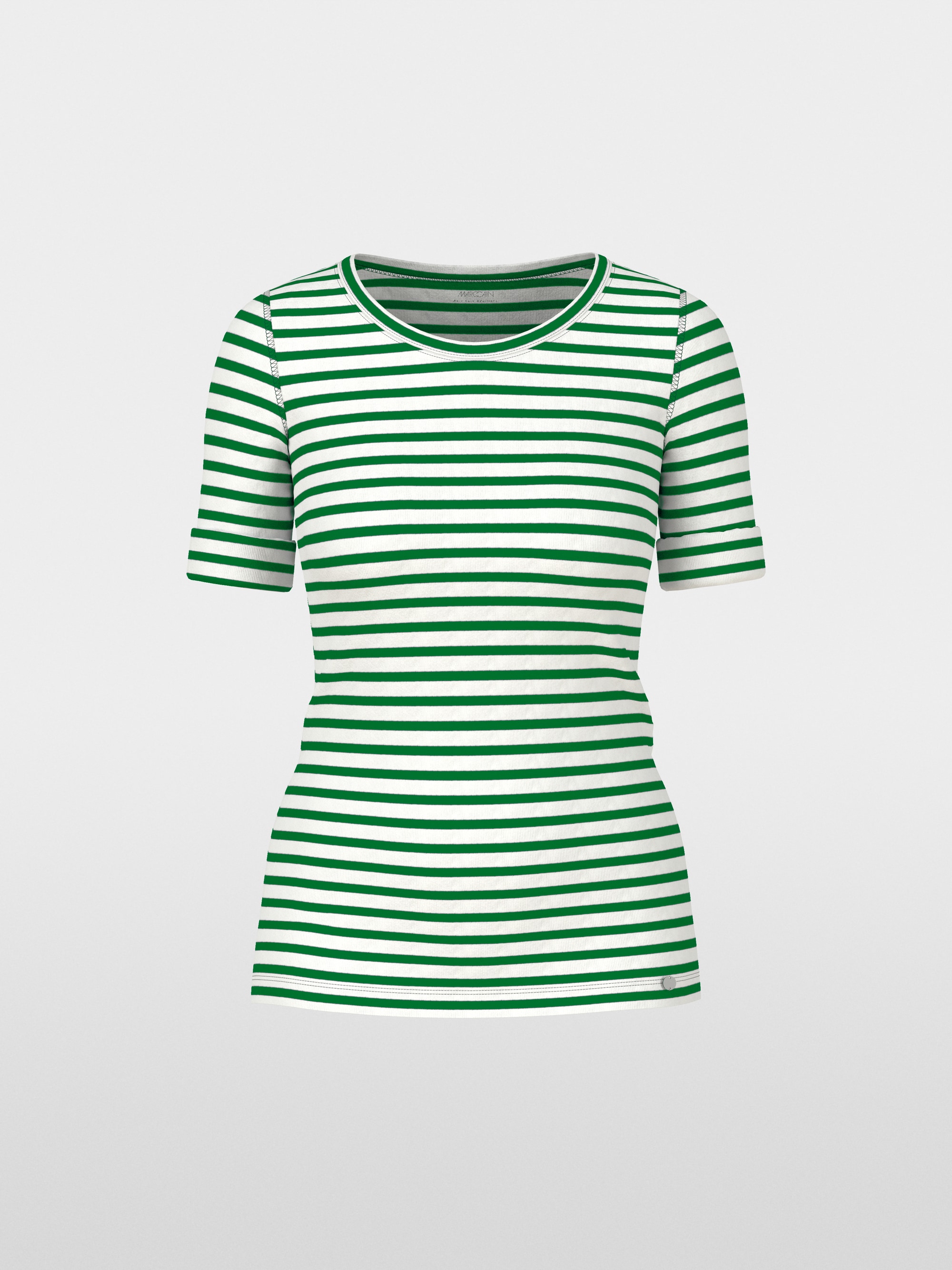 Striped T-shirt made of cotton rib