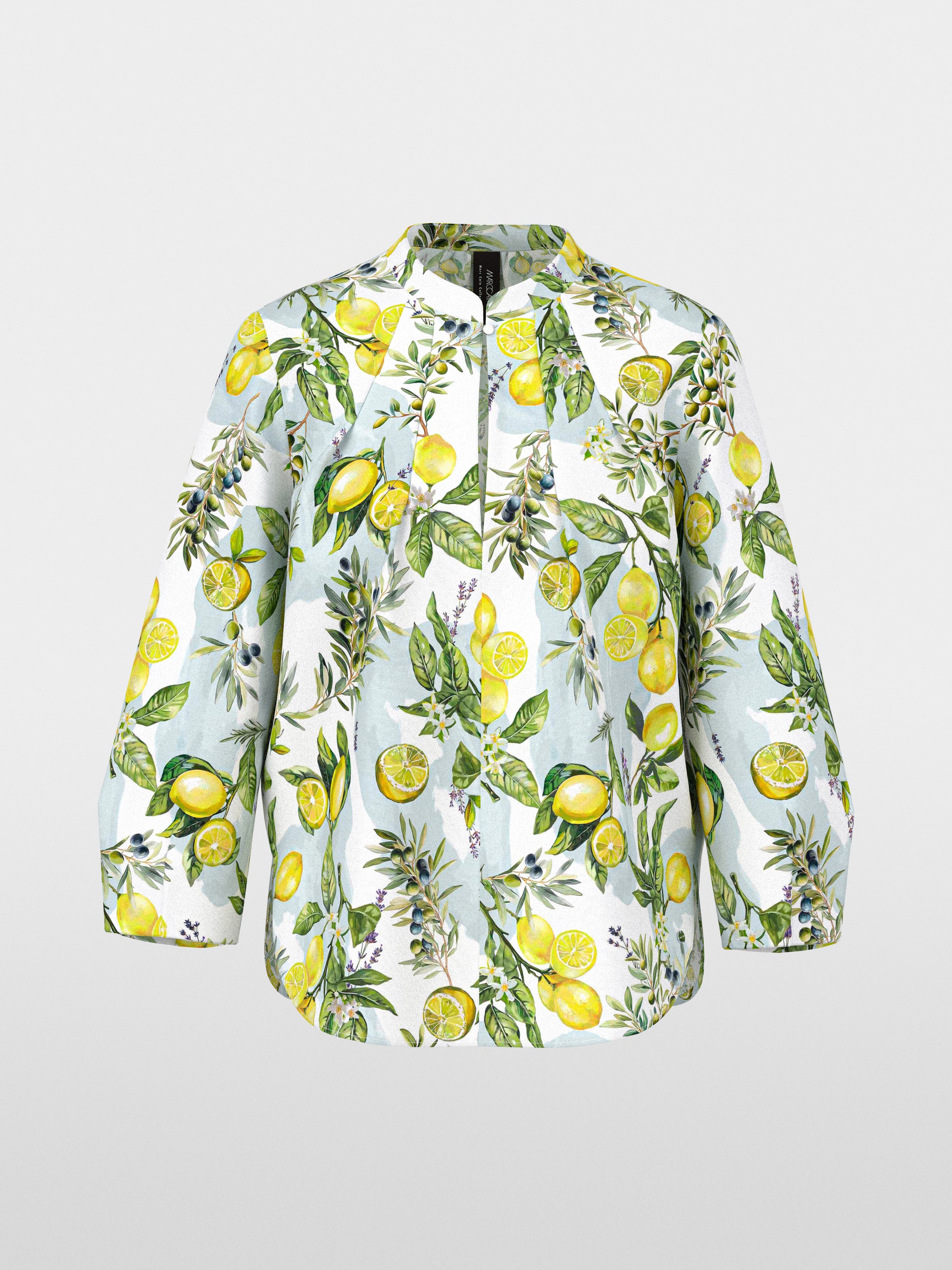 Cotton blouse with lemon print